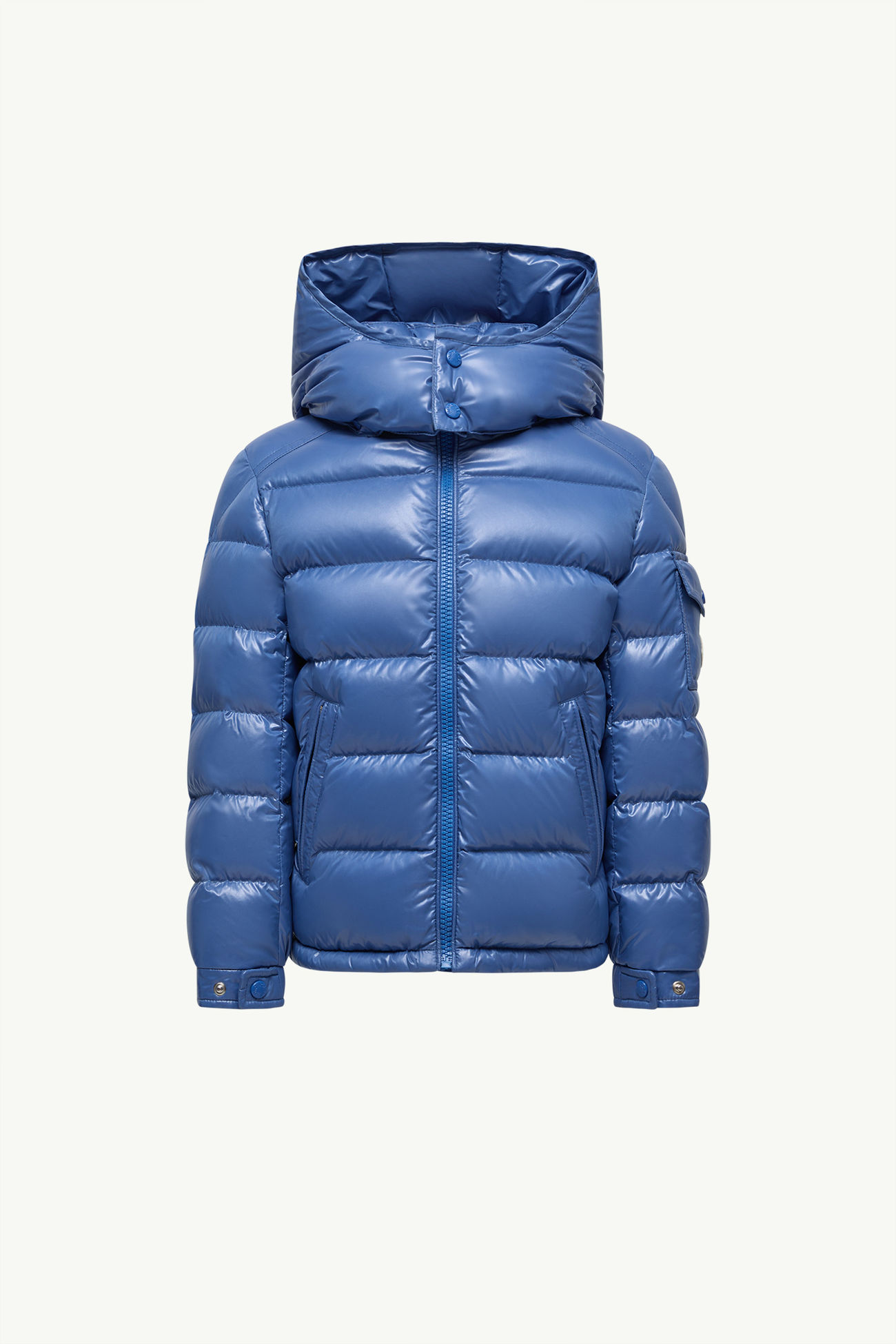 New Moncler Maya Daunenjacke mit Kapuze Jungen Electric Blue Moncler 0