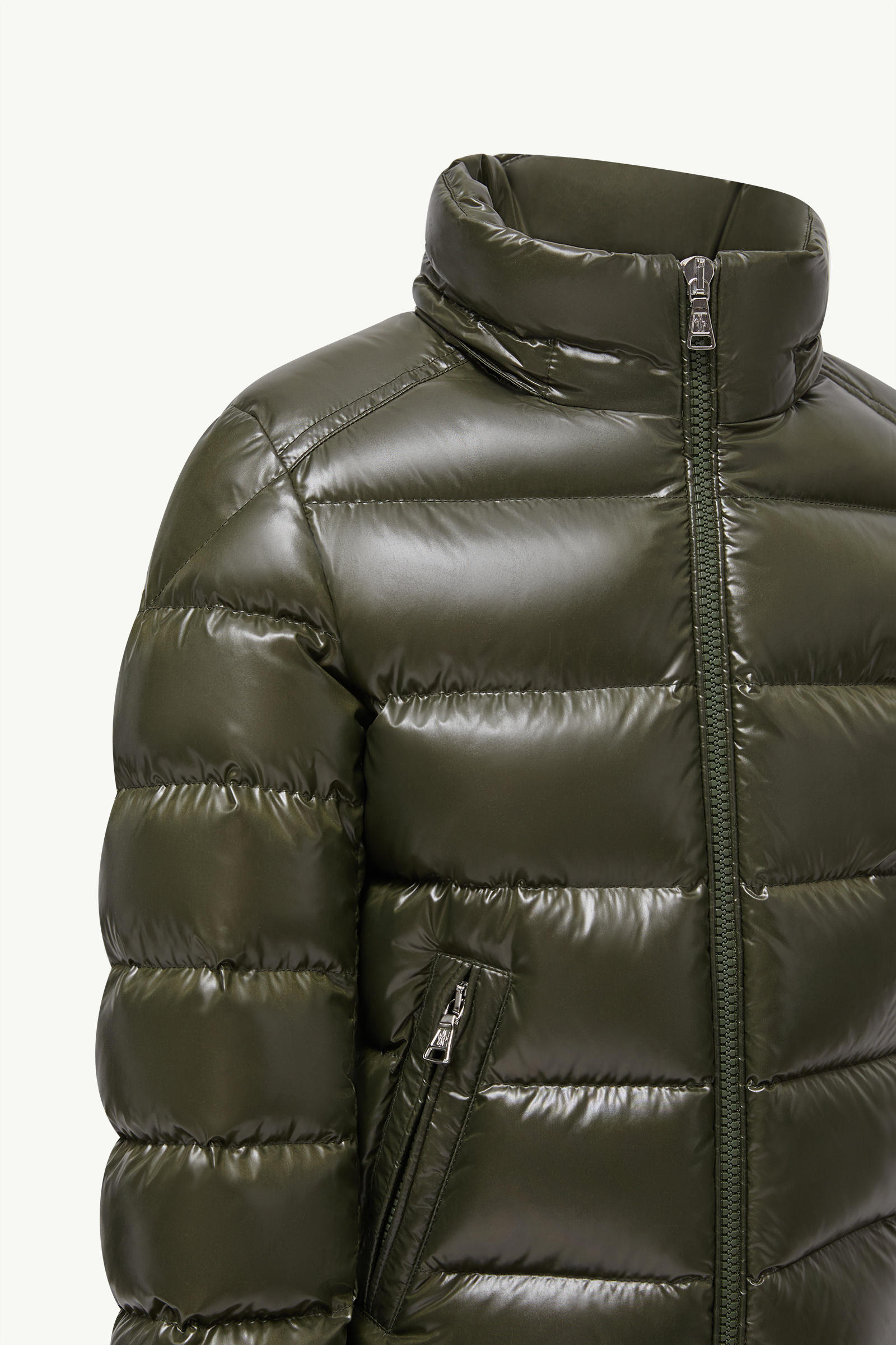 New Moncler Maya Hooded Down Jacket Boy Olive Green Moncler 3
