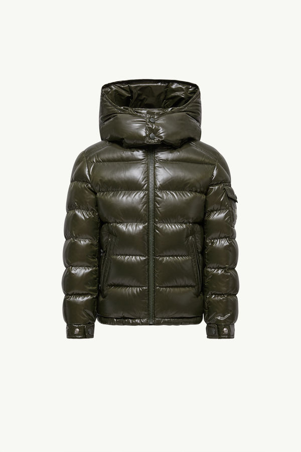 New Moncler Maya Hooded Down Jacket Boy Olive Green Moncler 0