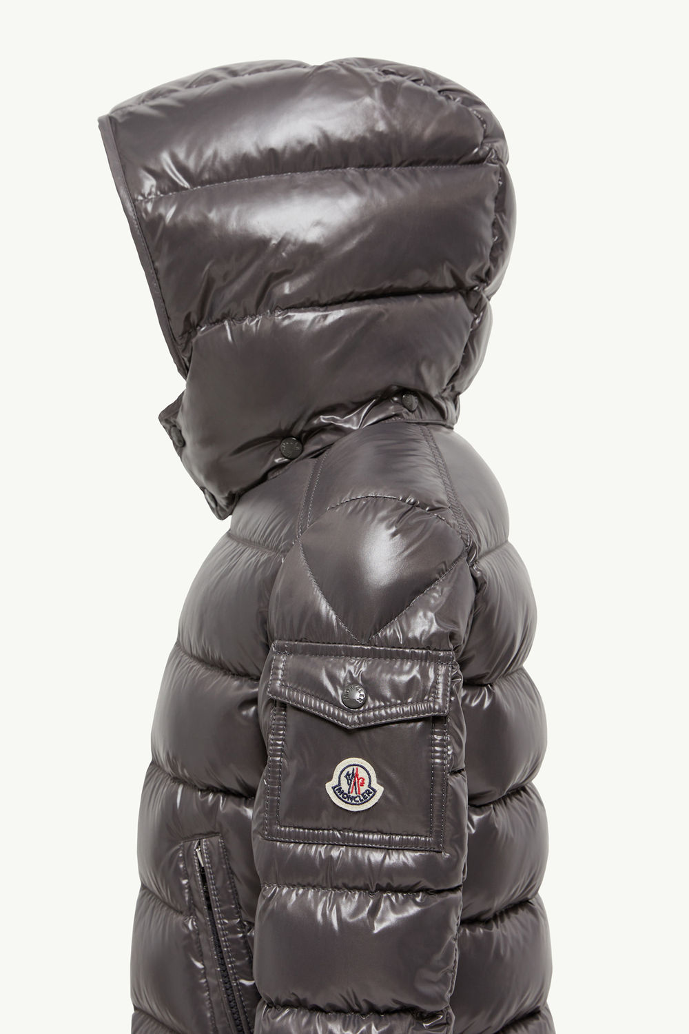 New Moncler Maya Hooded Down Jacket Boy Dark Gray Moncler 2