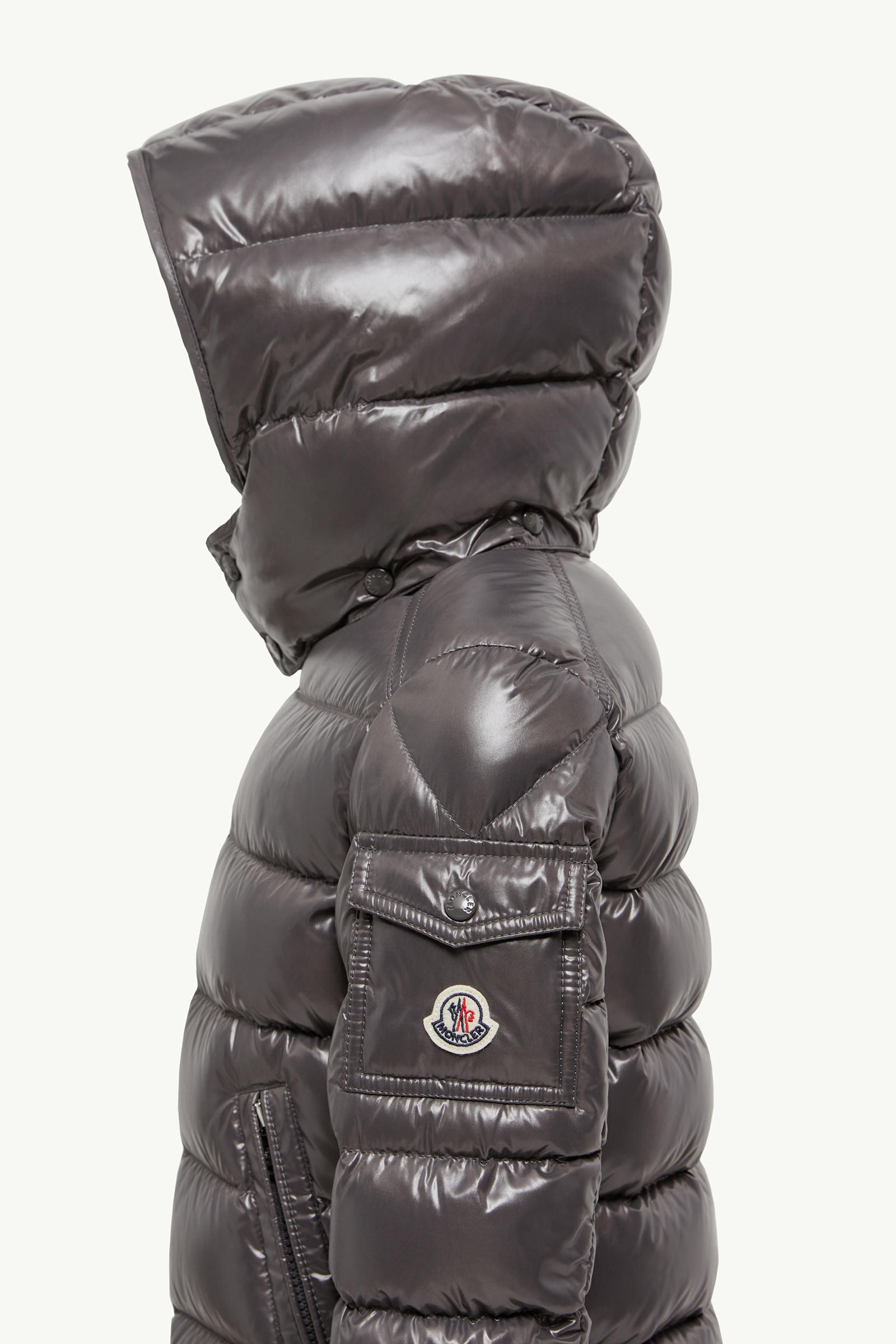 New Moncler Maya Hooded Down Jacket Boy Dark Gray Moncler 2