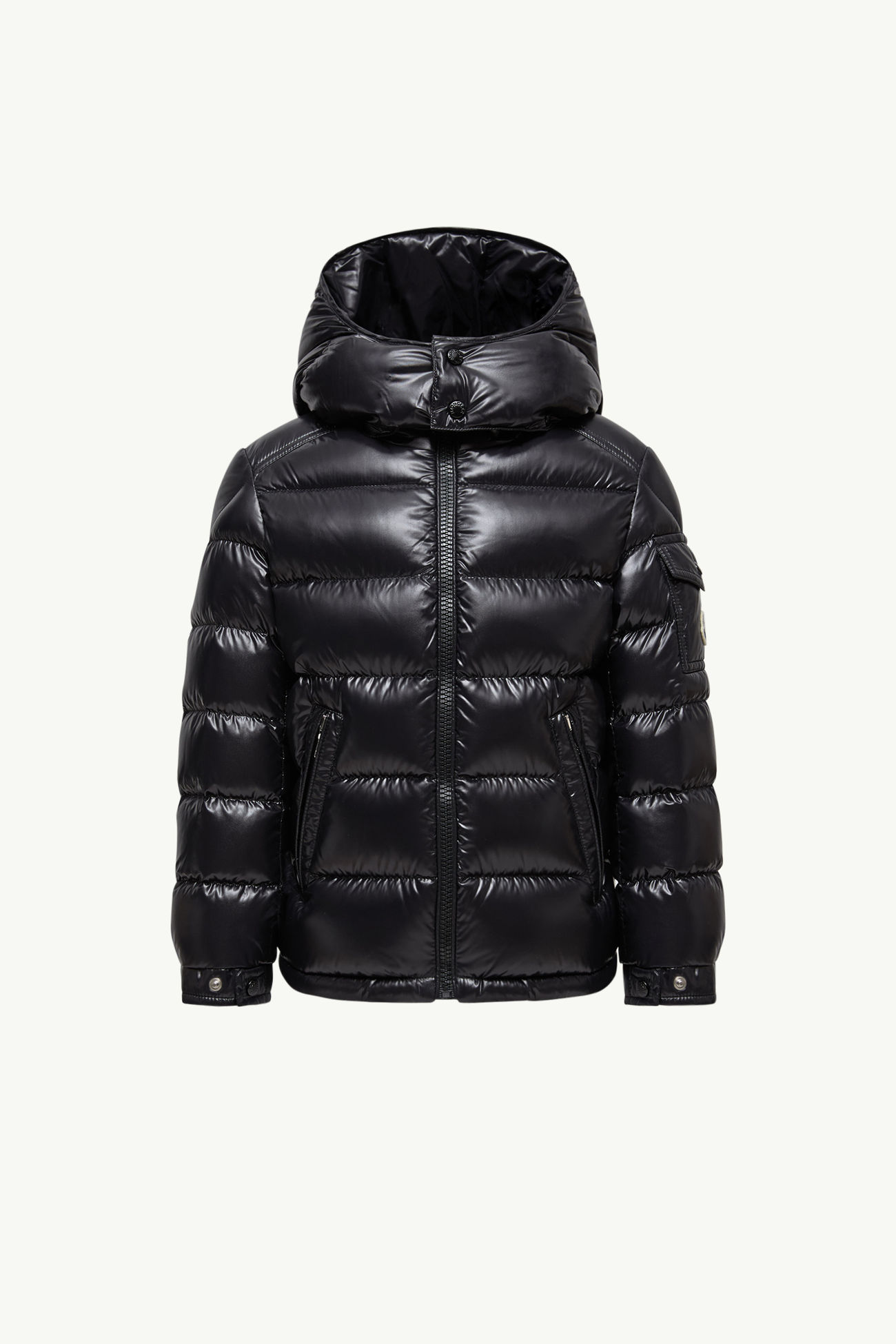 New Moncler Maya 후드 다운 재킷 키즈 남아 블랙 Moncler 0