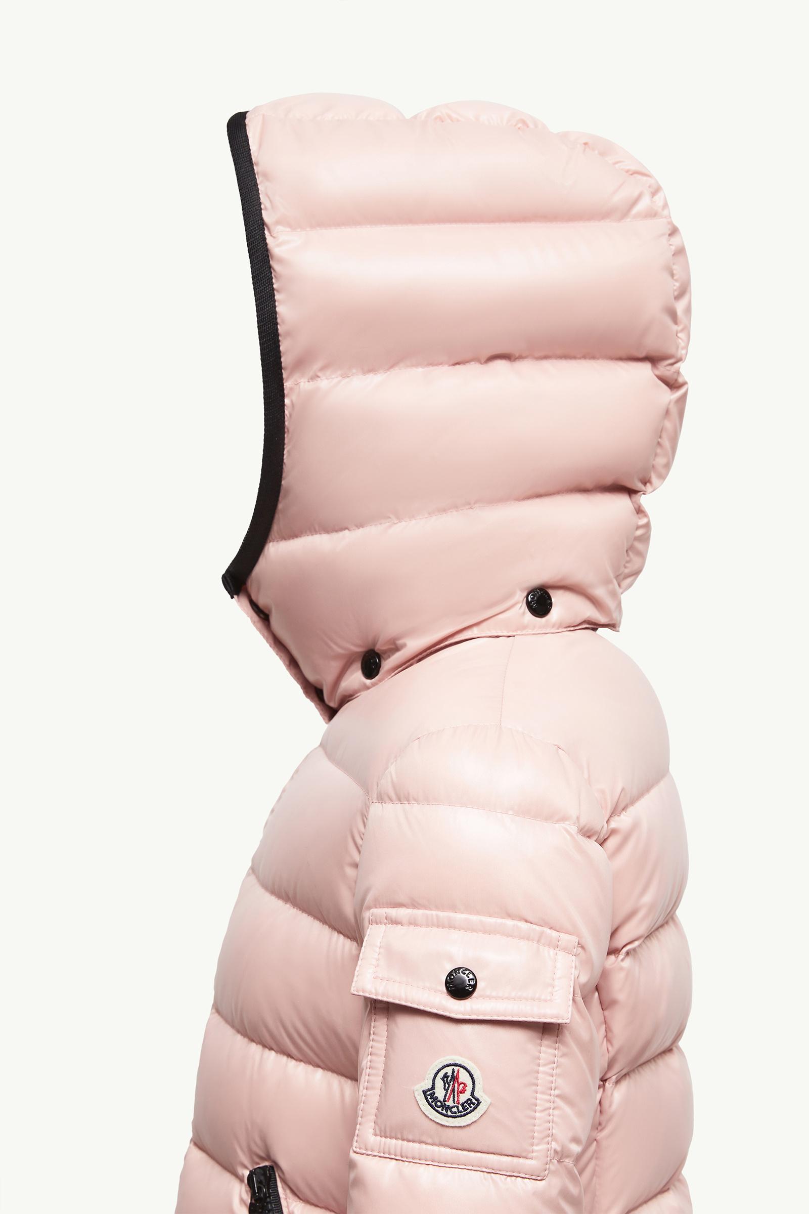 Bady Hooded Down Jacket Girl Pink Moncler 1