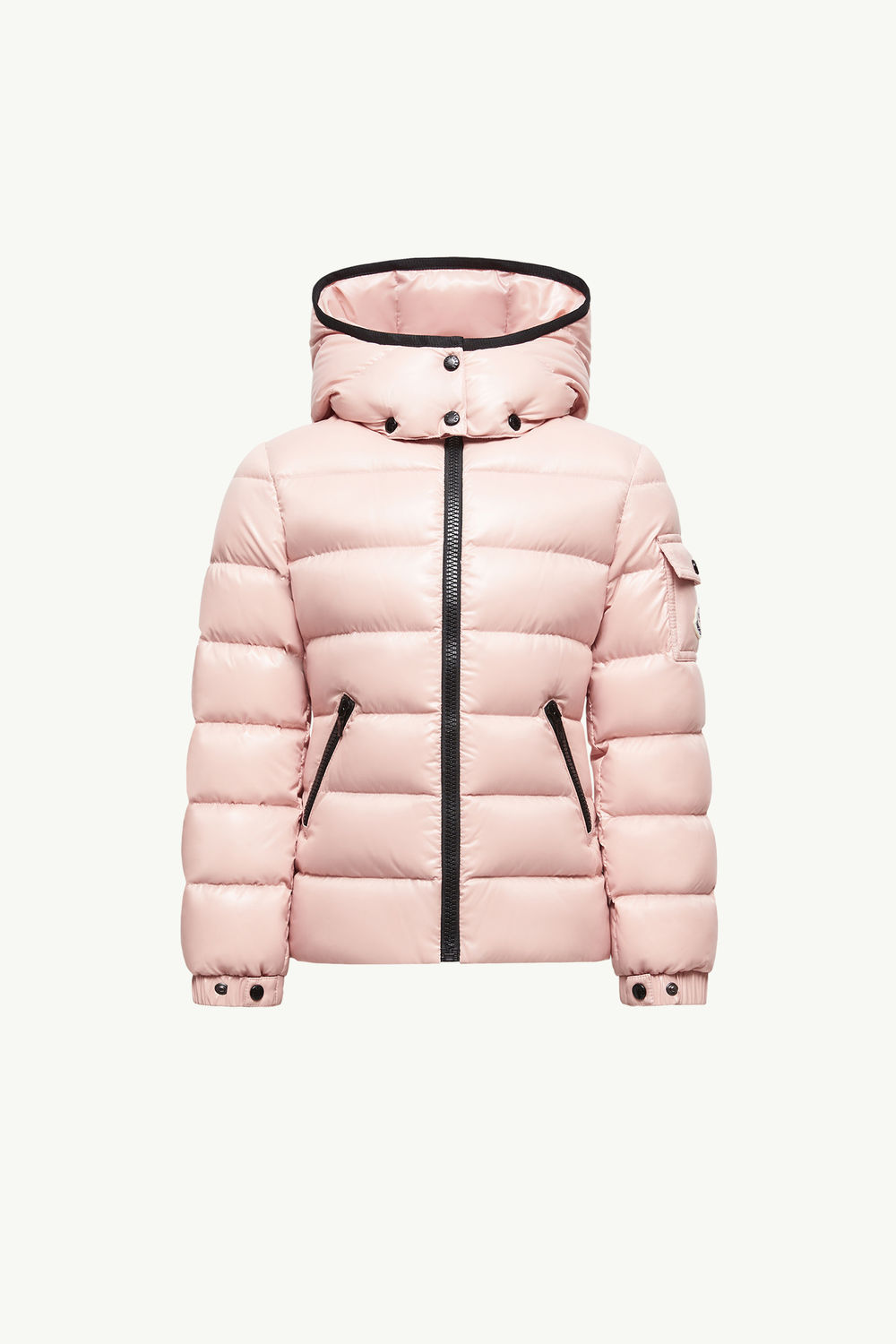 Bady Hooded Down Jacket Girl Pink Moncler 0