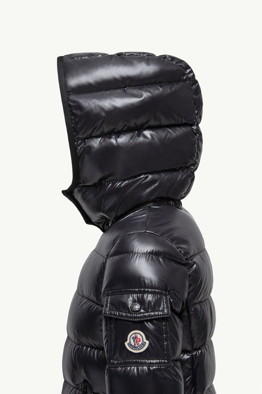 Bady Hooded Down Jacket Girl Black Moncler 2