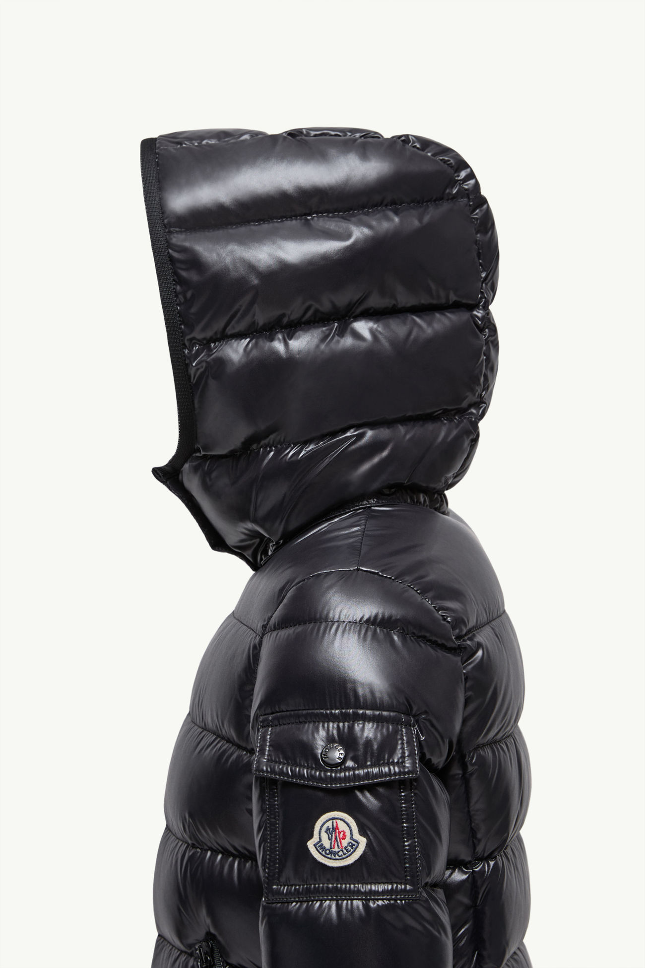 Bady Hooded Down Jacket Girl Black Moncler 2