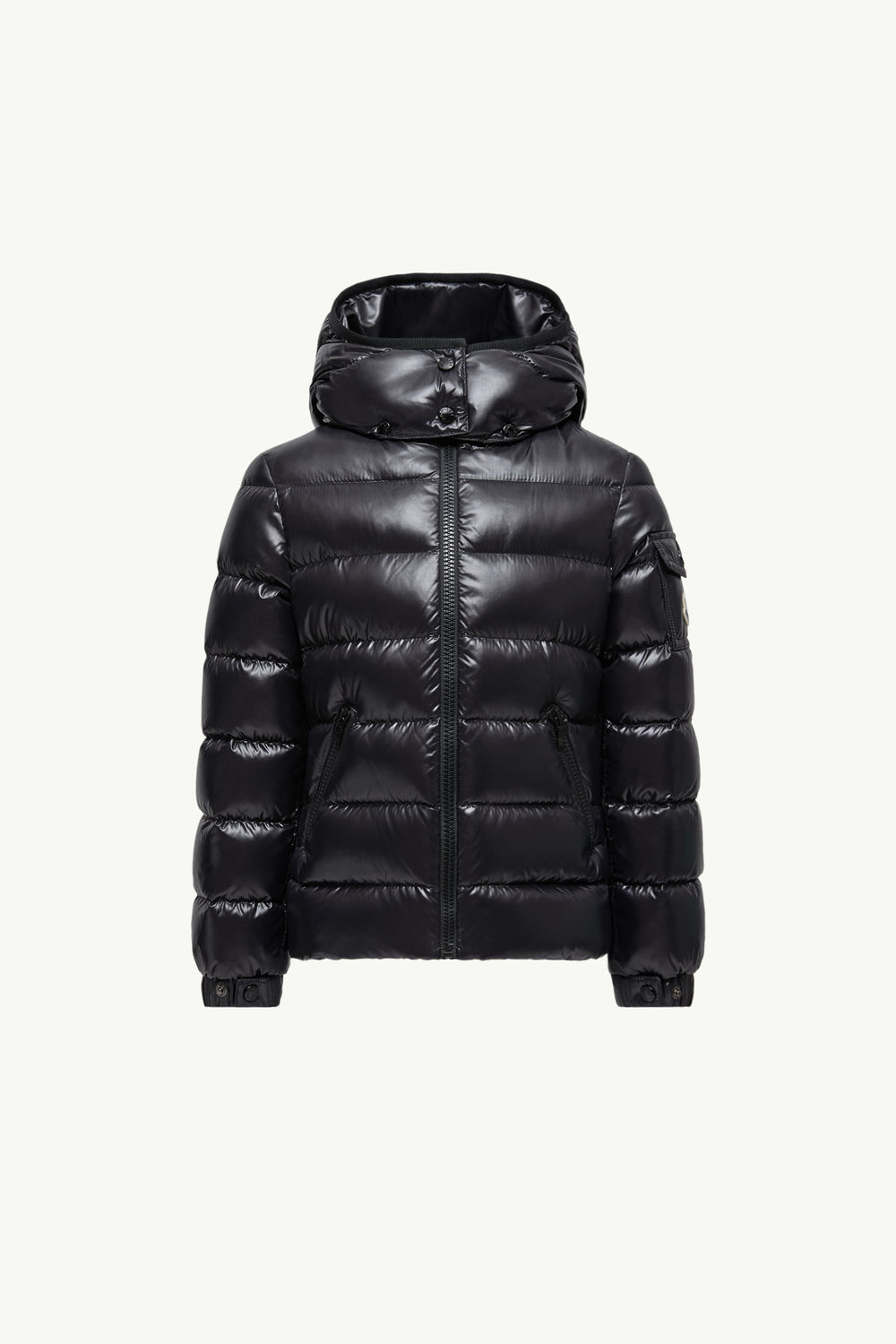 Bady Hooded Down Jacket Girl Black Moncler 0