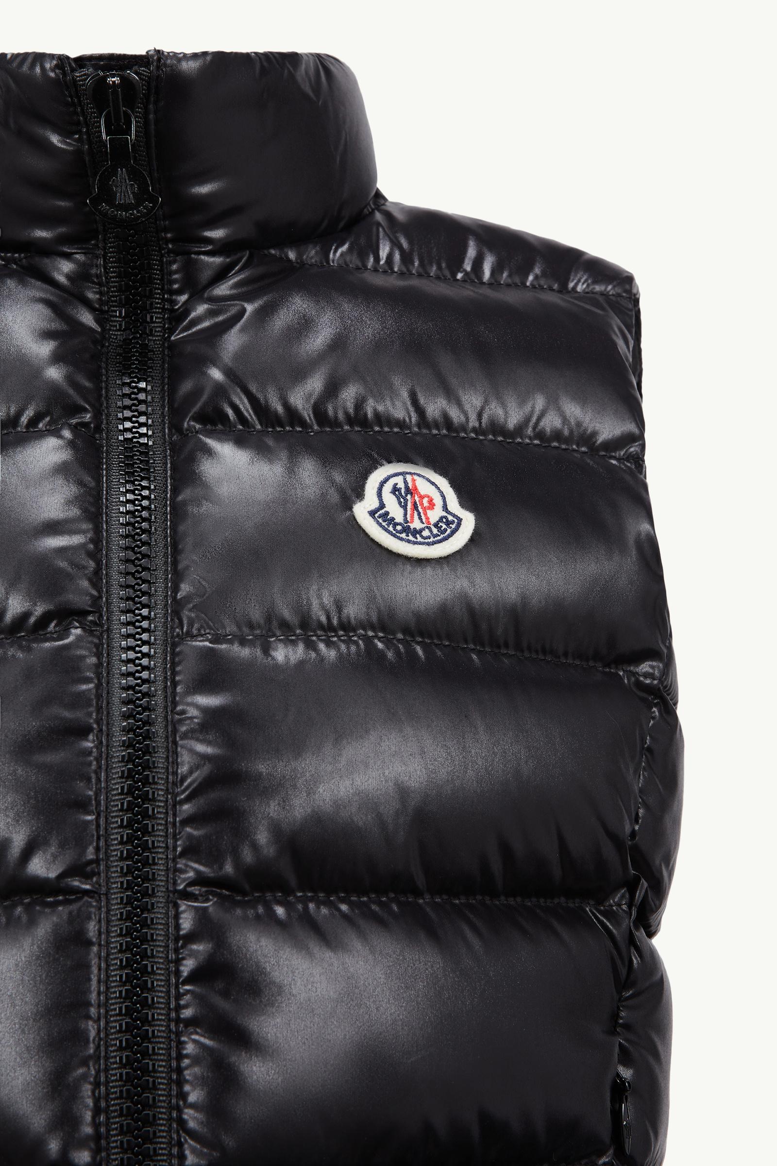 Black Ghany Down Vest - Down Jackets & Vests for Children | Moncler US