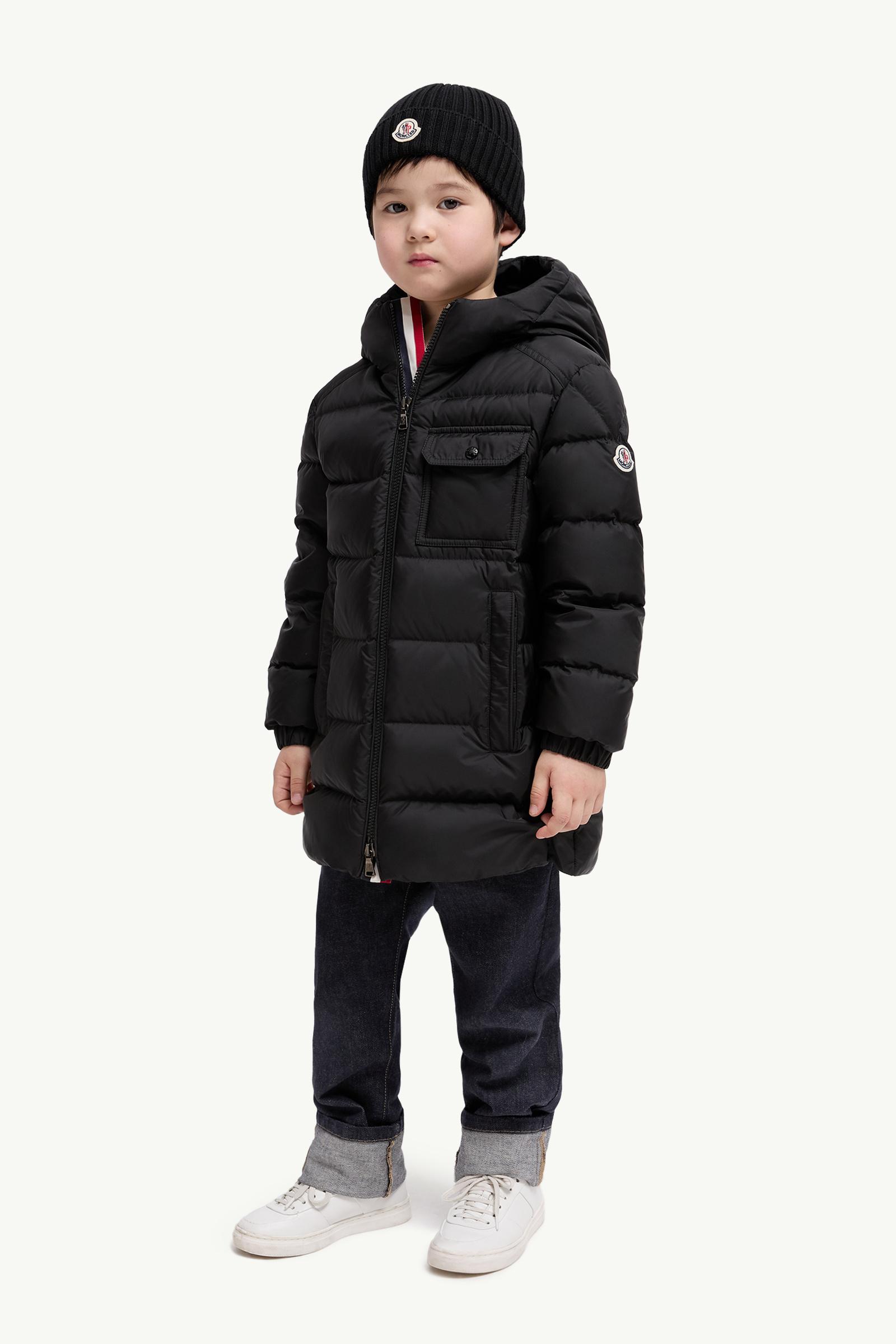 Alani Hooded Down Jacket Boy Black Moncler 1