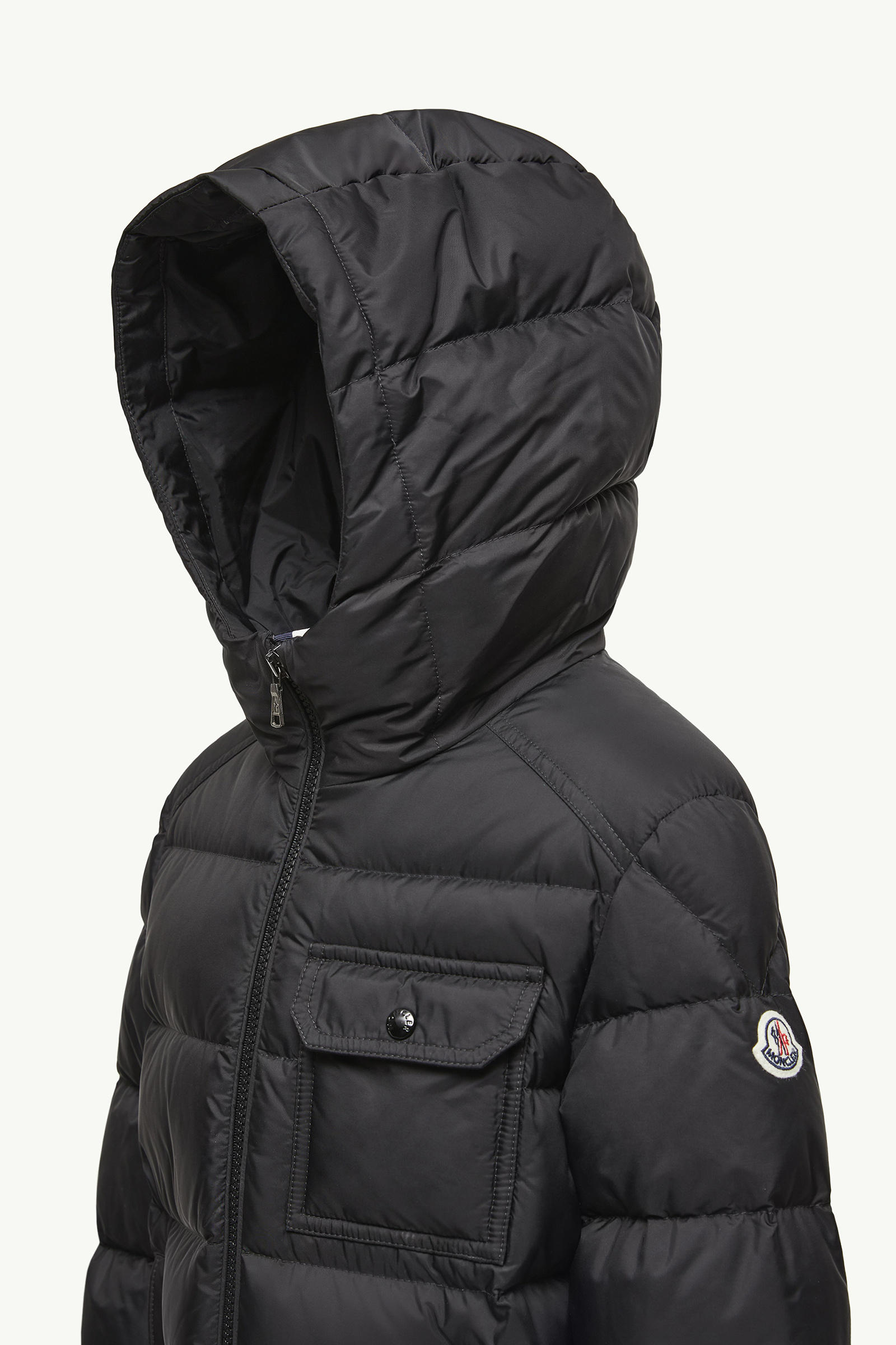 Alani Hooded Down Jacket Boy Black Moncler 2