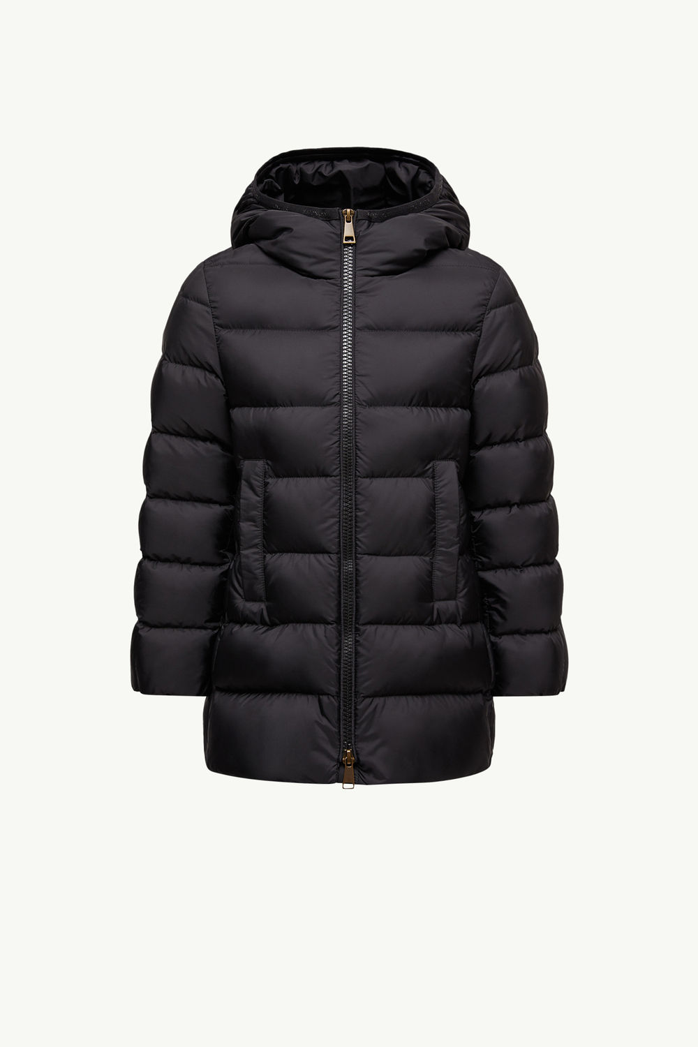 Barend Hooded Down Jacket Girl Black Moncler 0