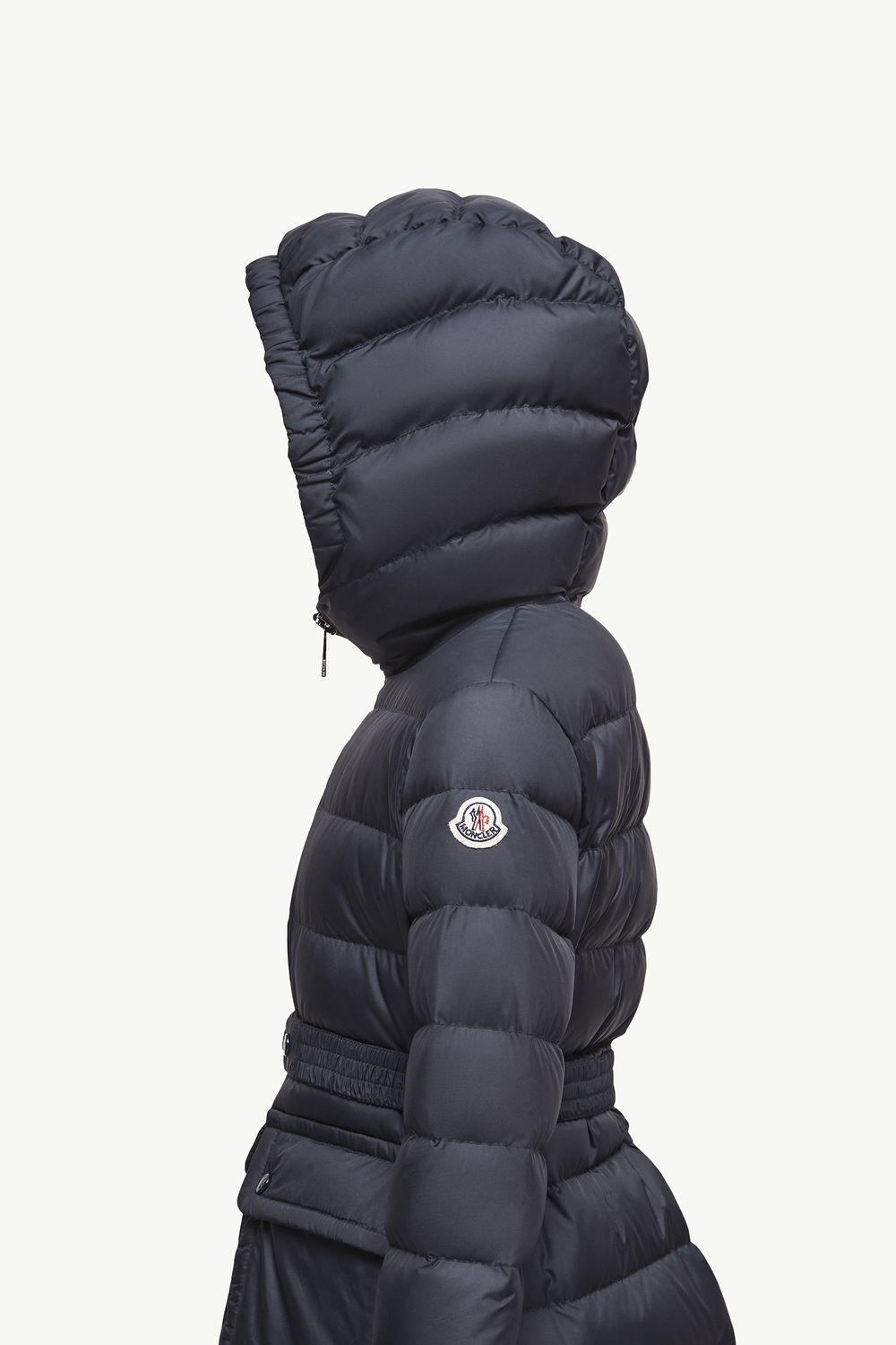 Pasenza Belted Hooded Down Jacket Girl Blue Moncler 2
