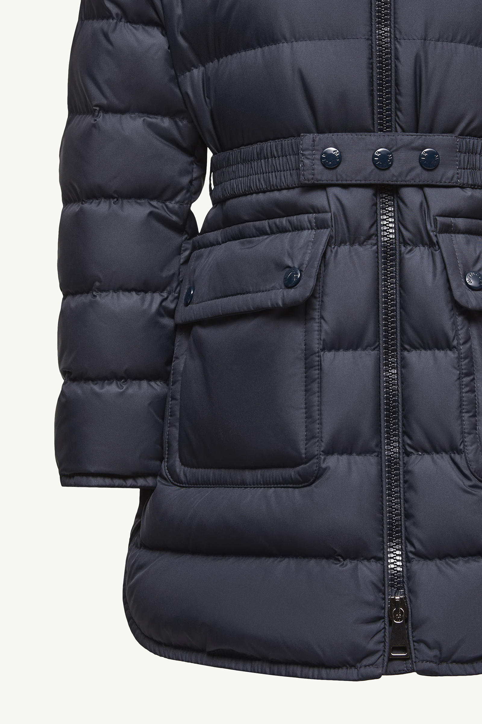 Pasenza Daunenjacke mit Gürtel und Kapuze Mädchen Blau Moncler 4