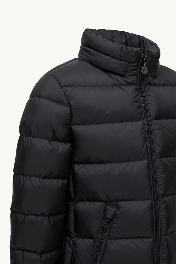 Abelle Hooded Shearling-Trimmed Down Jacket Girl Black Moncler 4