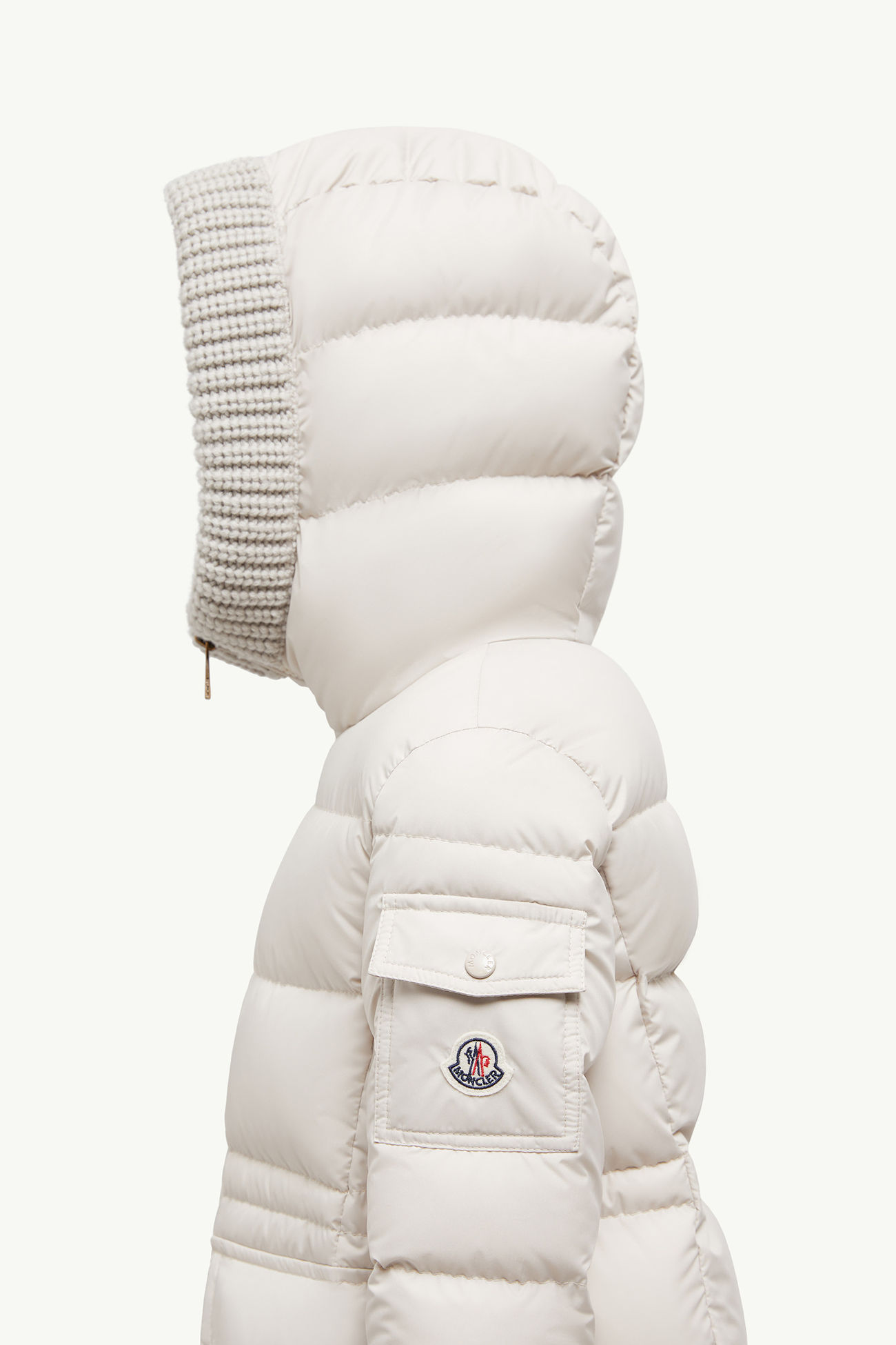 Piumino Irma con Cappuccio Bambina Bianco Avorio Moncler 1
