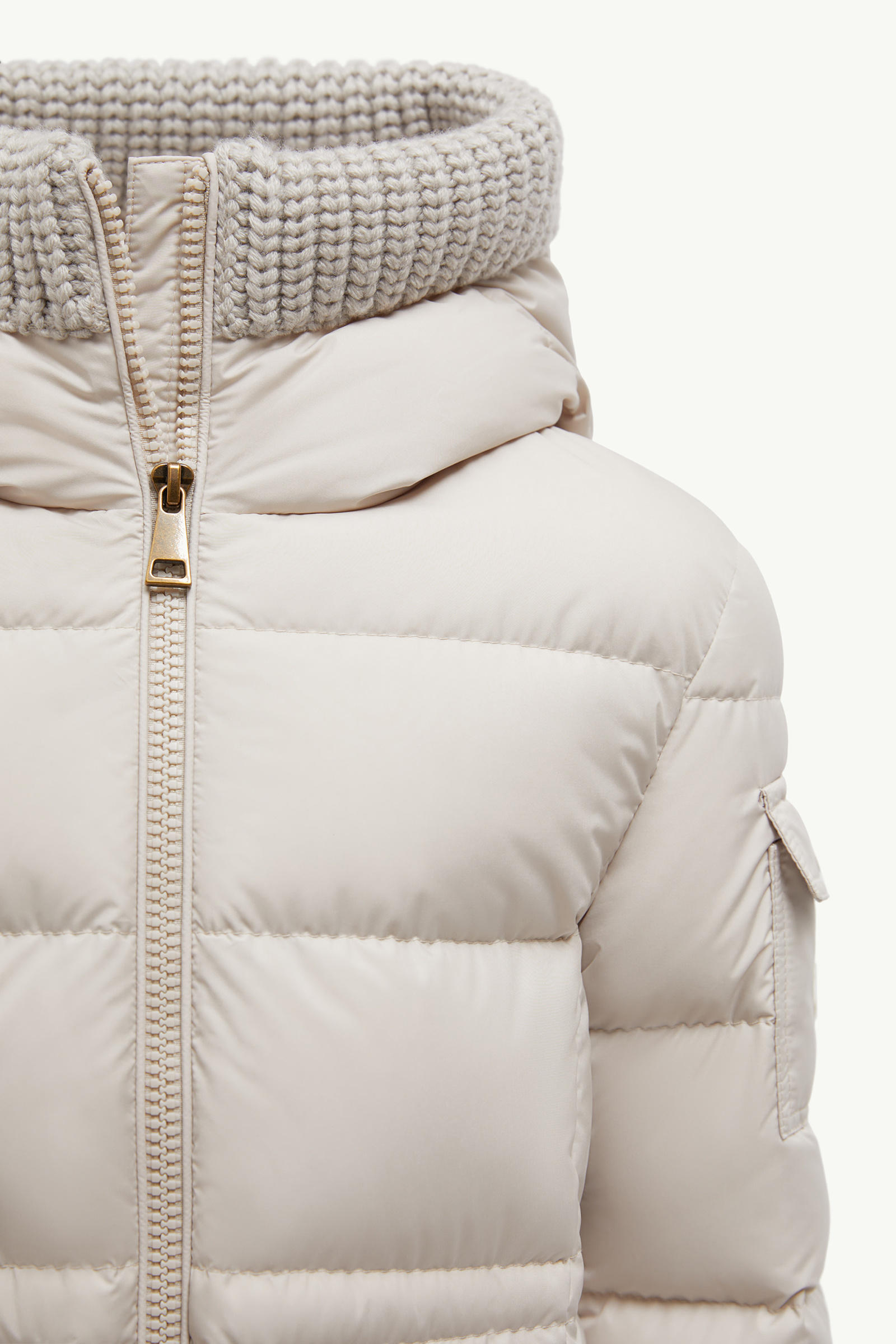 Irma Daunenjacke mit Kapuze Mädchen Weiß-Elfenbein Moncler 3
