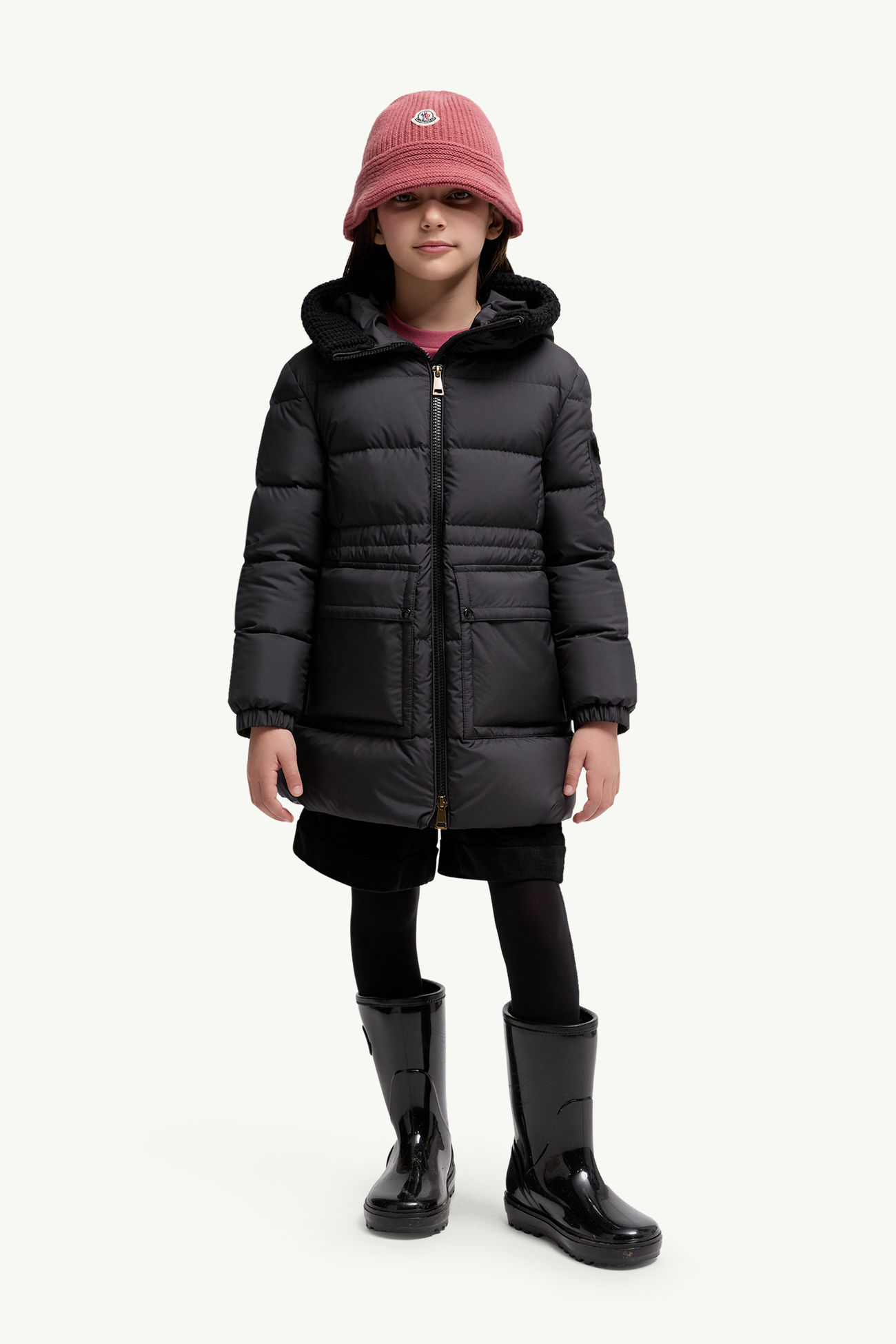 Irma 후드 다운 재킷 키즈 여아 블랙 Moncler 1