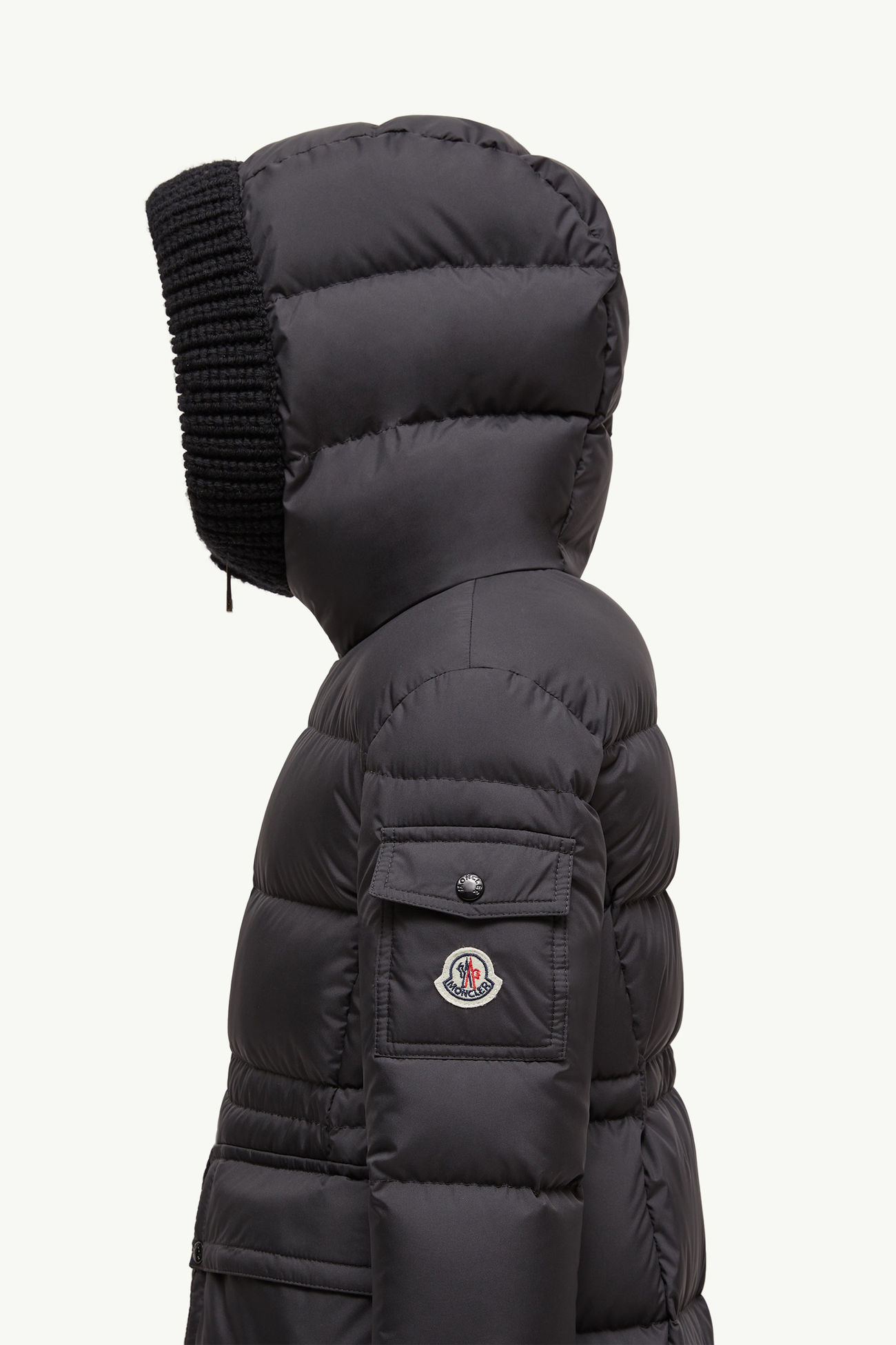 Piumino Irma con Cappuccio Bambina Nero Moncler 2