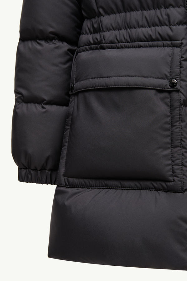 Irma Hooded Down Jacket Girl Black Moncler 5
