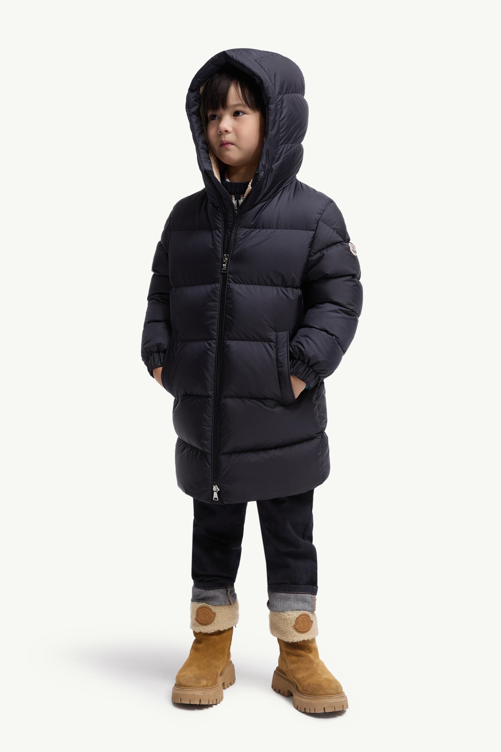 Lentinelle Hooded Down Jacket Boy Navy Blue Moncler 1