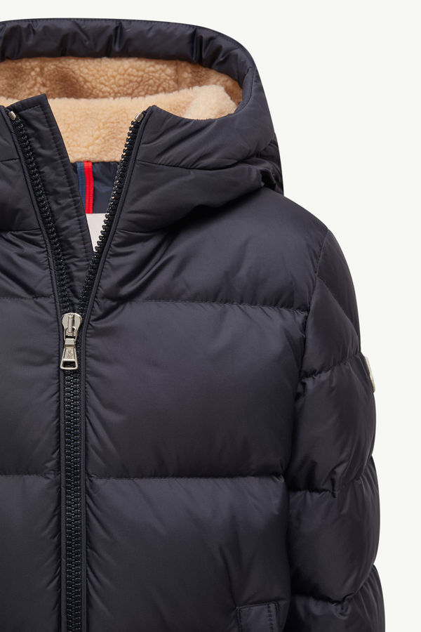 Piumino Lentinelle con Cappuccio Bambino Blu Navy Moncler 4