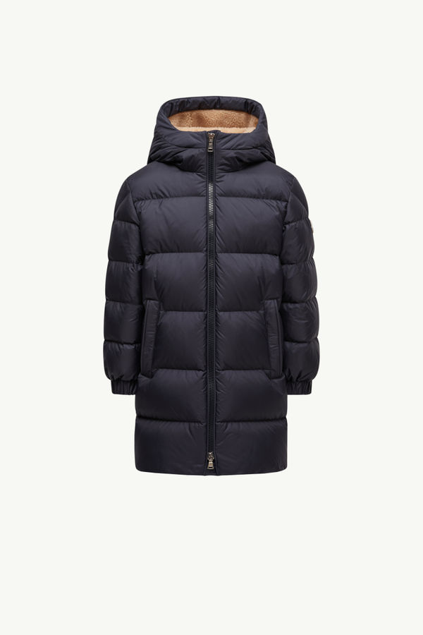 Piumino Lentinelle con Cappuccio Bambino Blu Navy Moncler 0