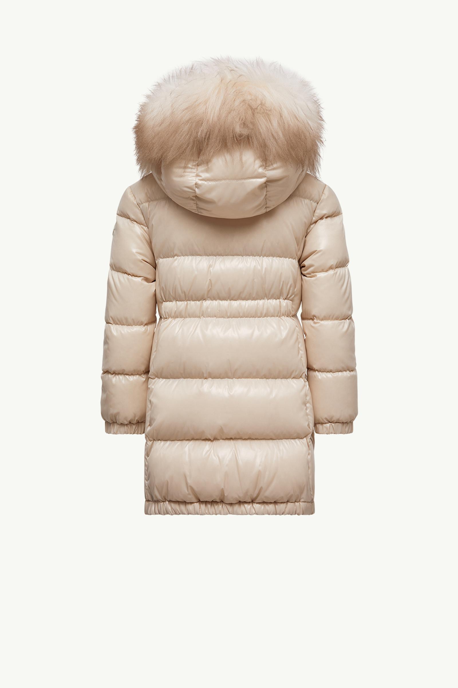 Light Beige Aruna Shearling-Trimmed Hooded Down Jacket - Down