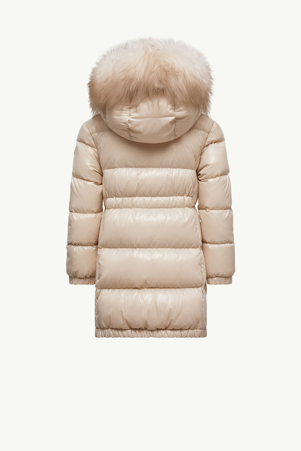 Aruna Shearling-Trimmed Hooded Down Jacket Girl Light Beige Moncler 3