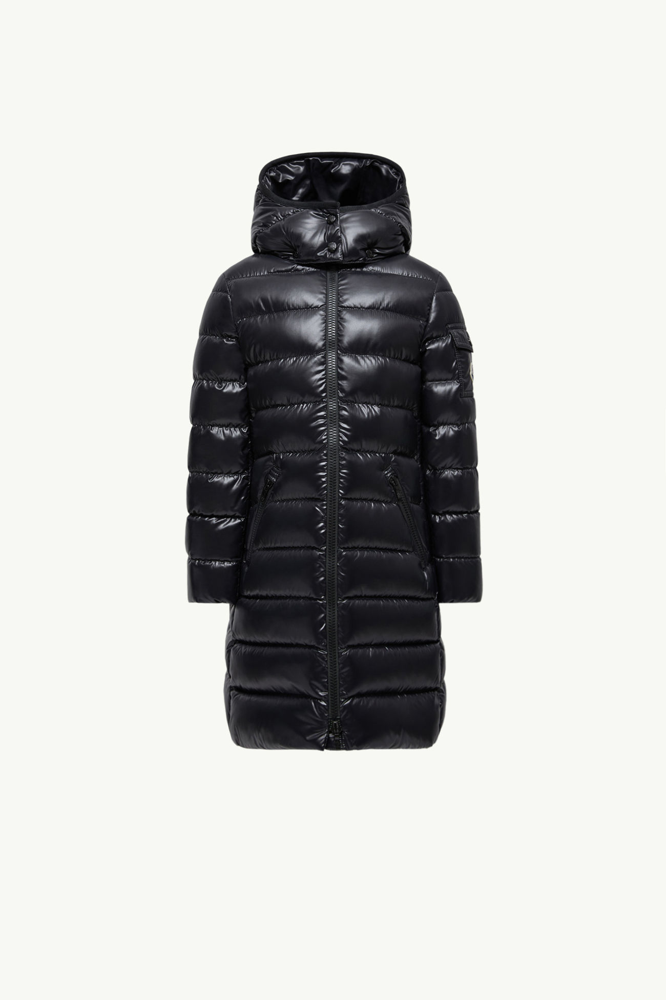 Moka 후드 다운 재킷 키즈 여아 블랙 Moncler 0