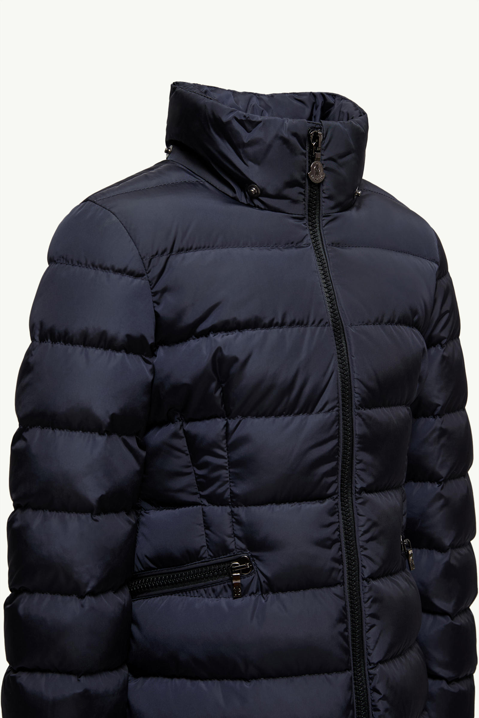 Charpal Hooded Down Jacket Girl Night Blue Moncler 3