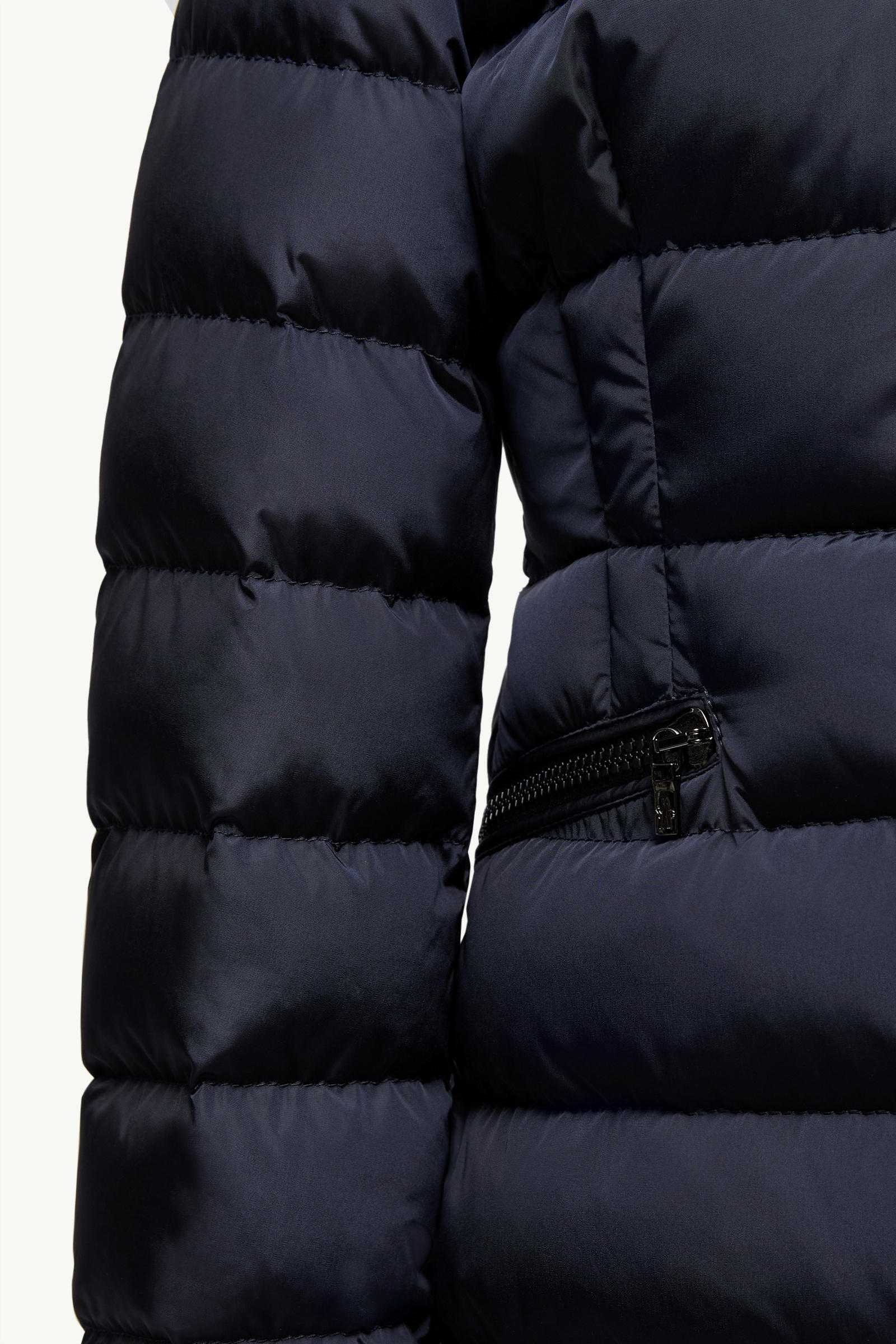 Charpal Hooded Down Jacket Girl Night Blue Moncler 4
