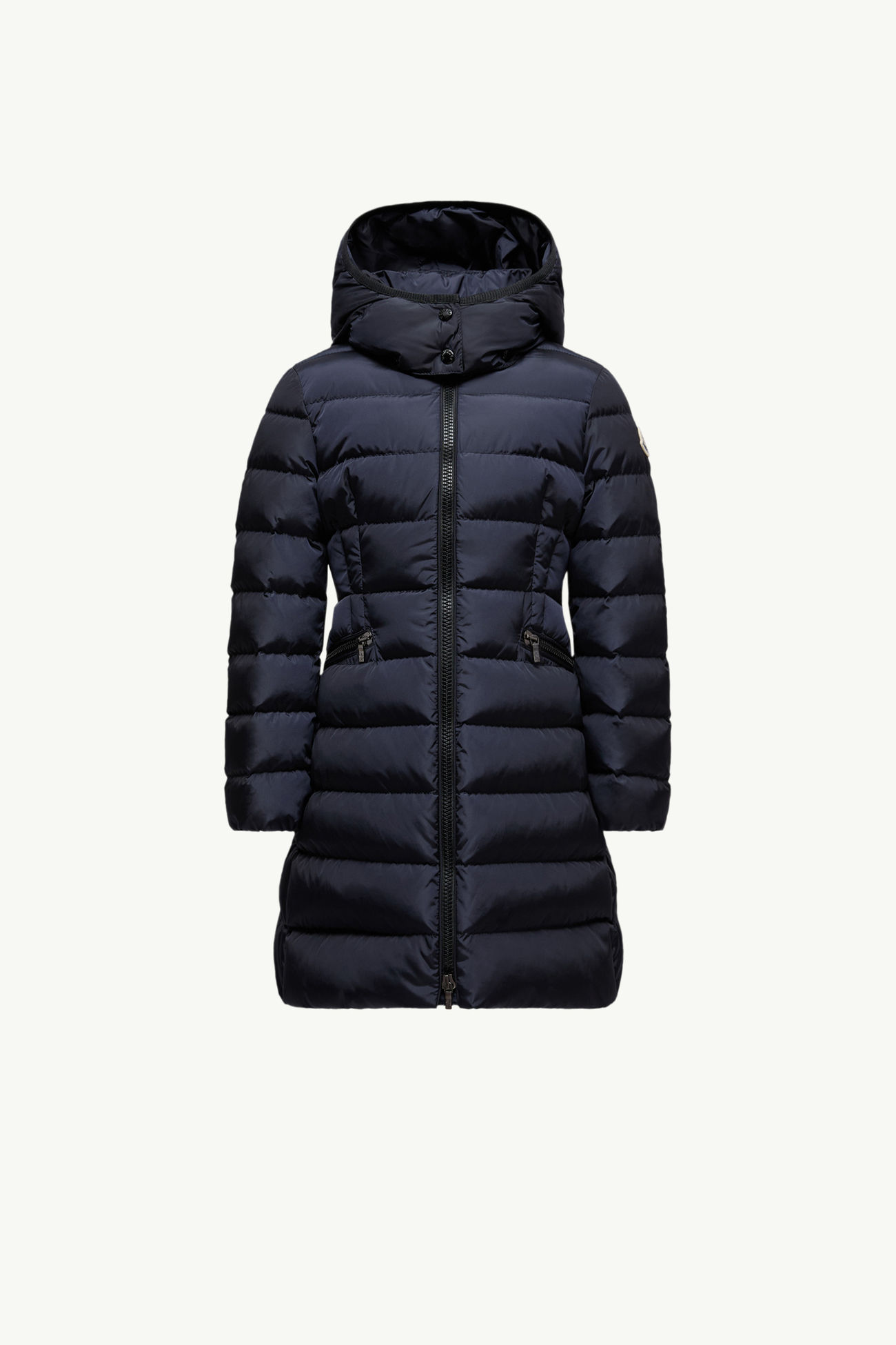 Charpal Hooded Down Jacket Girl Night Blue Moncler 0