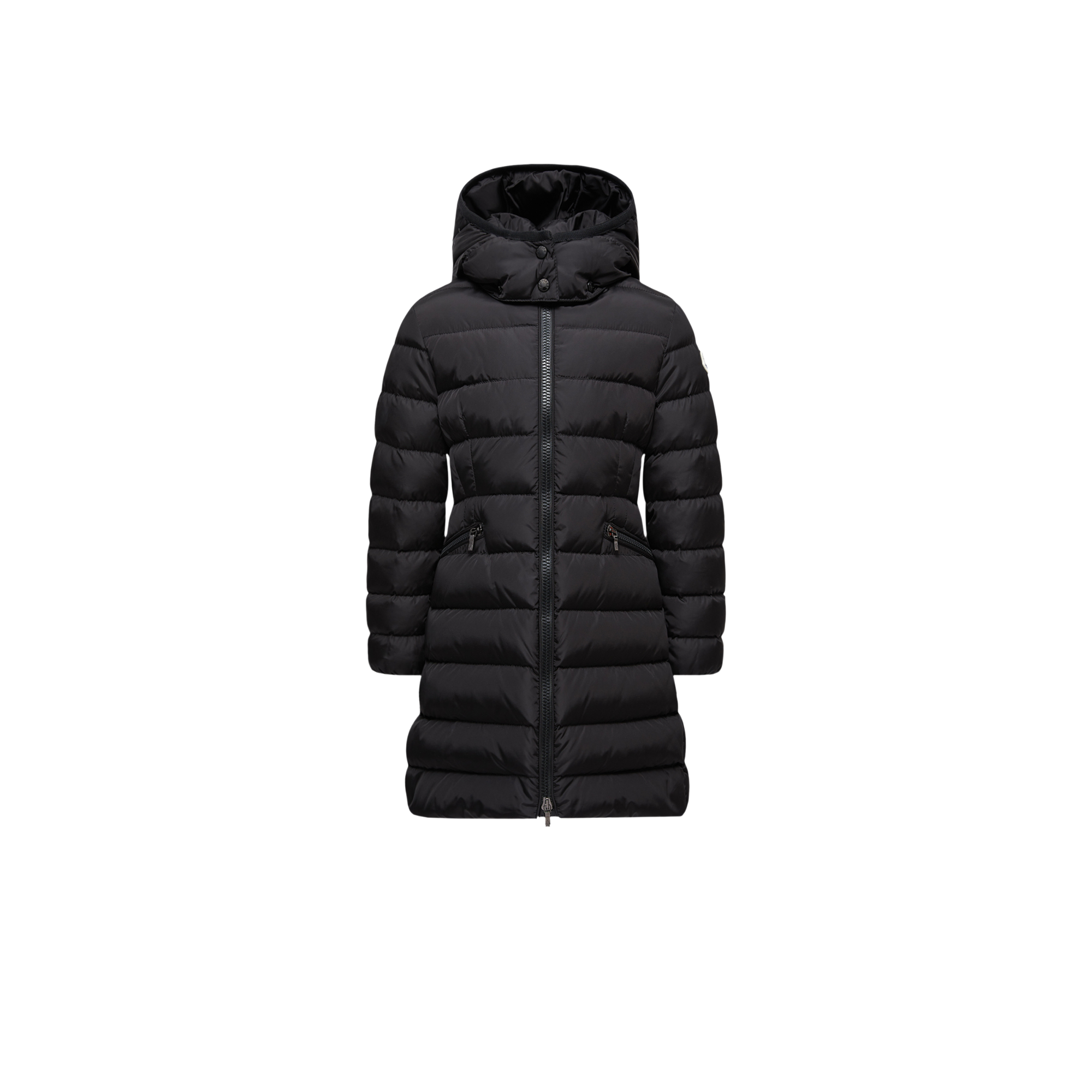 MONCLER ENFANT Charpal Hooded Down Jacket, Girl, Black, Size: 6Y