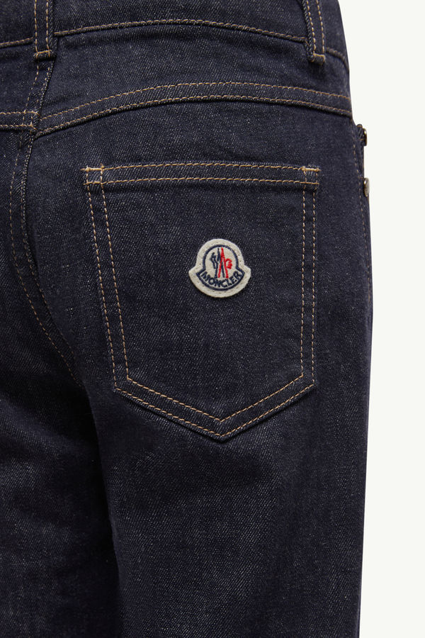 Straight Leg Jeans Boy Navy Blue Moncler 2