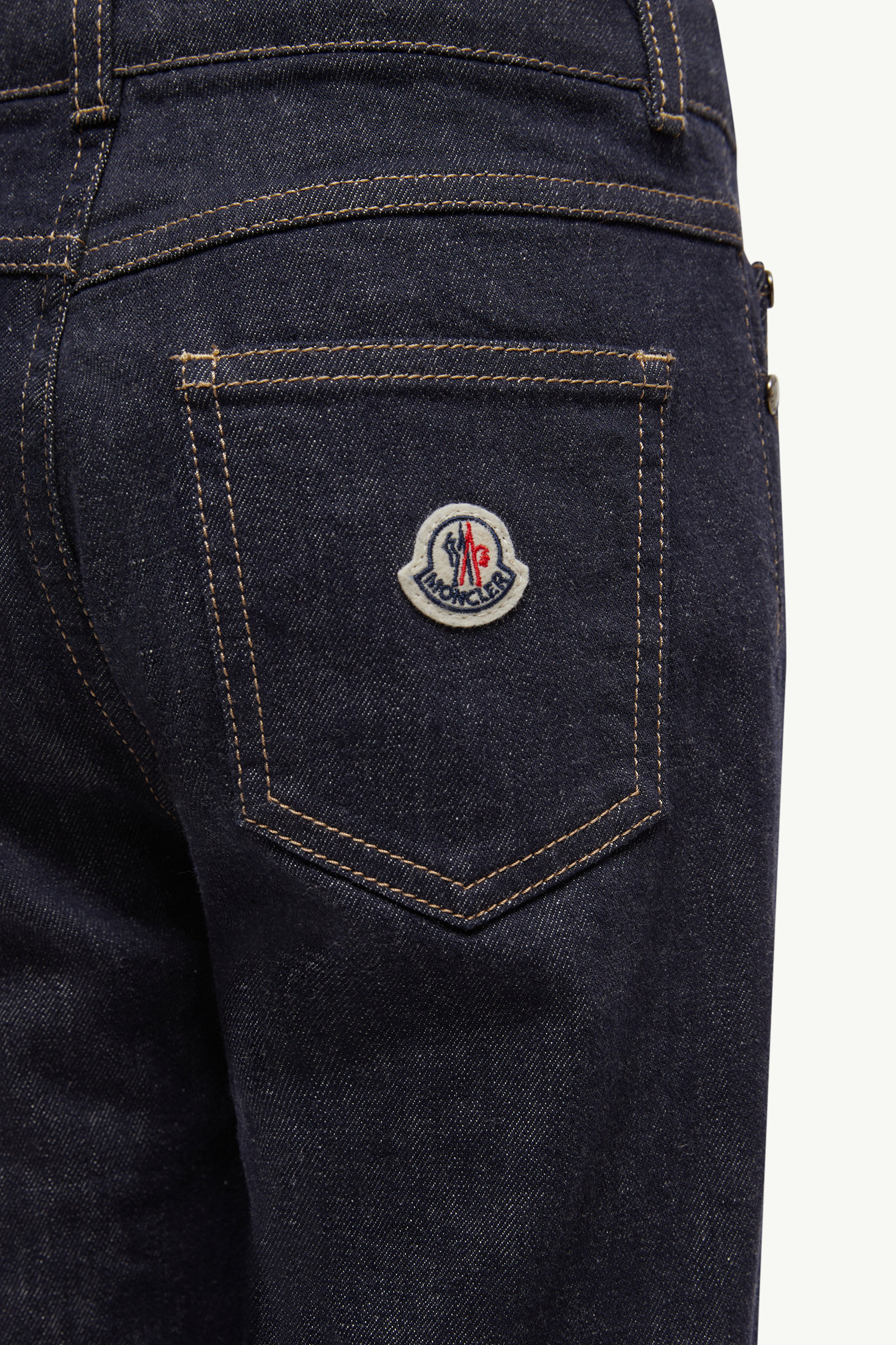 Straight Leg Jeans Boy Navy Blue Moncler 2