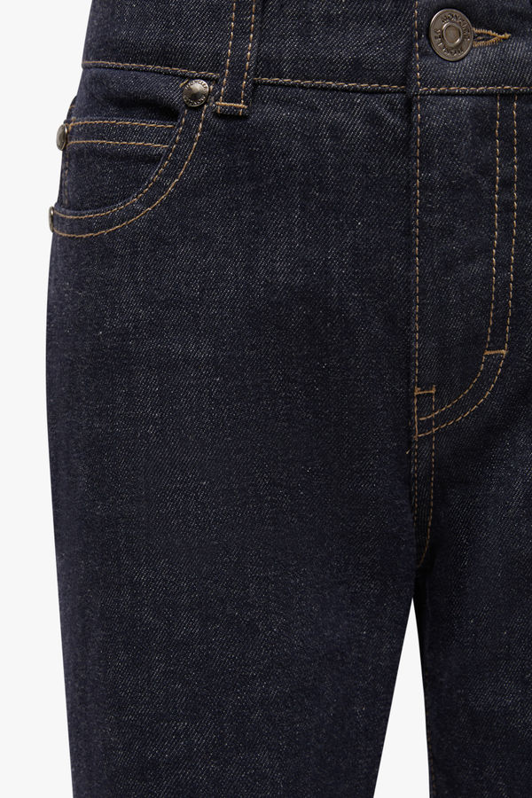 Straight Leg Jeans Boy Navy Blue Moncler 4