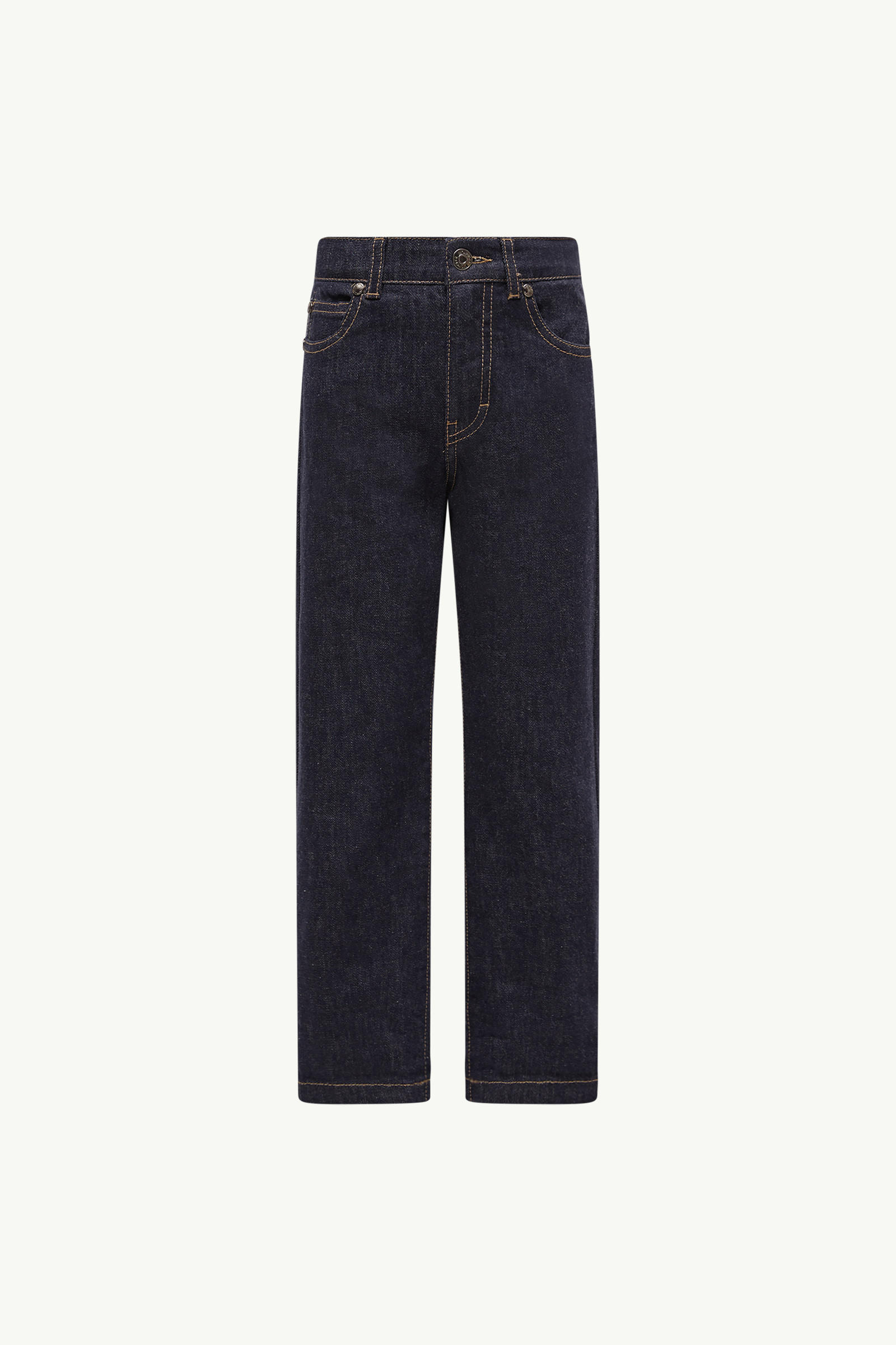 Straight Leg Jeans Boy Navy Blue Moncler 0