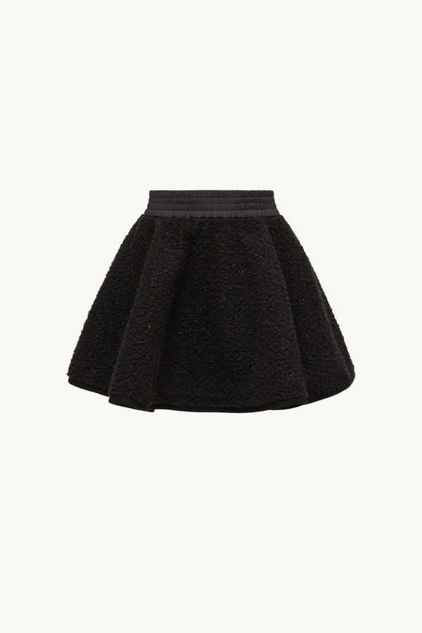 Metallic Teddy Skirt Girl Black Moncler 3