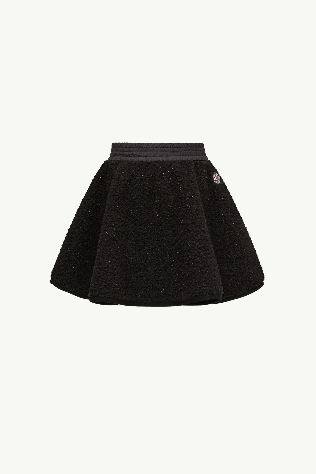 Gonna in Teddy Metallizzato Bambina Nero Moncler 0