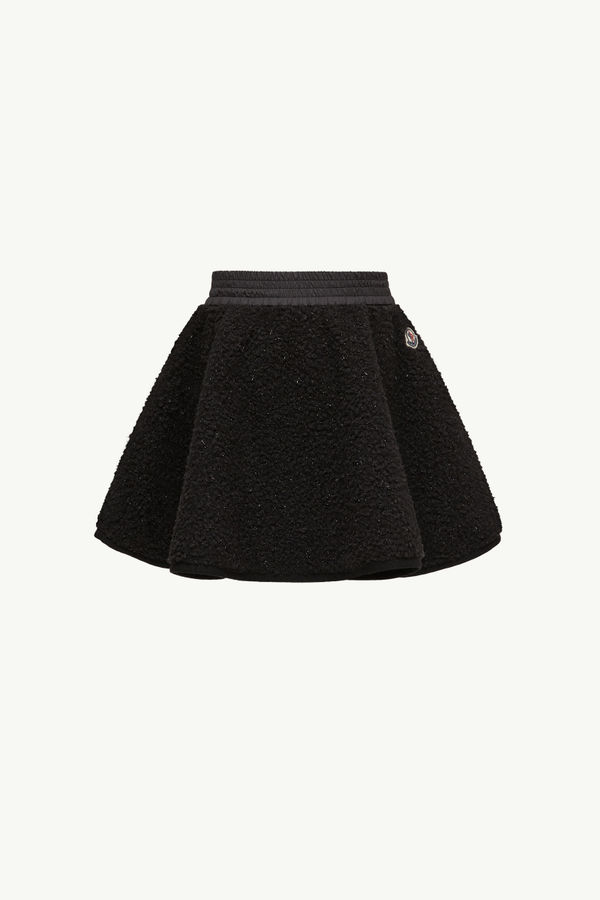 Metallic Teddy Skirt Girl Black Moncler 0