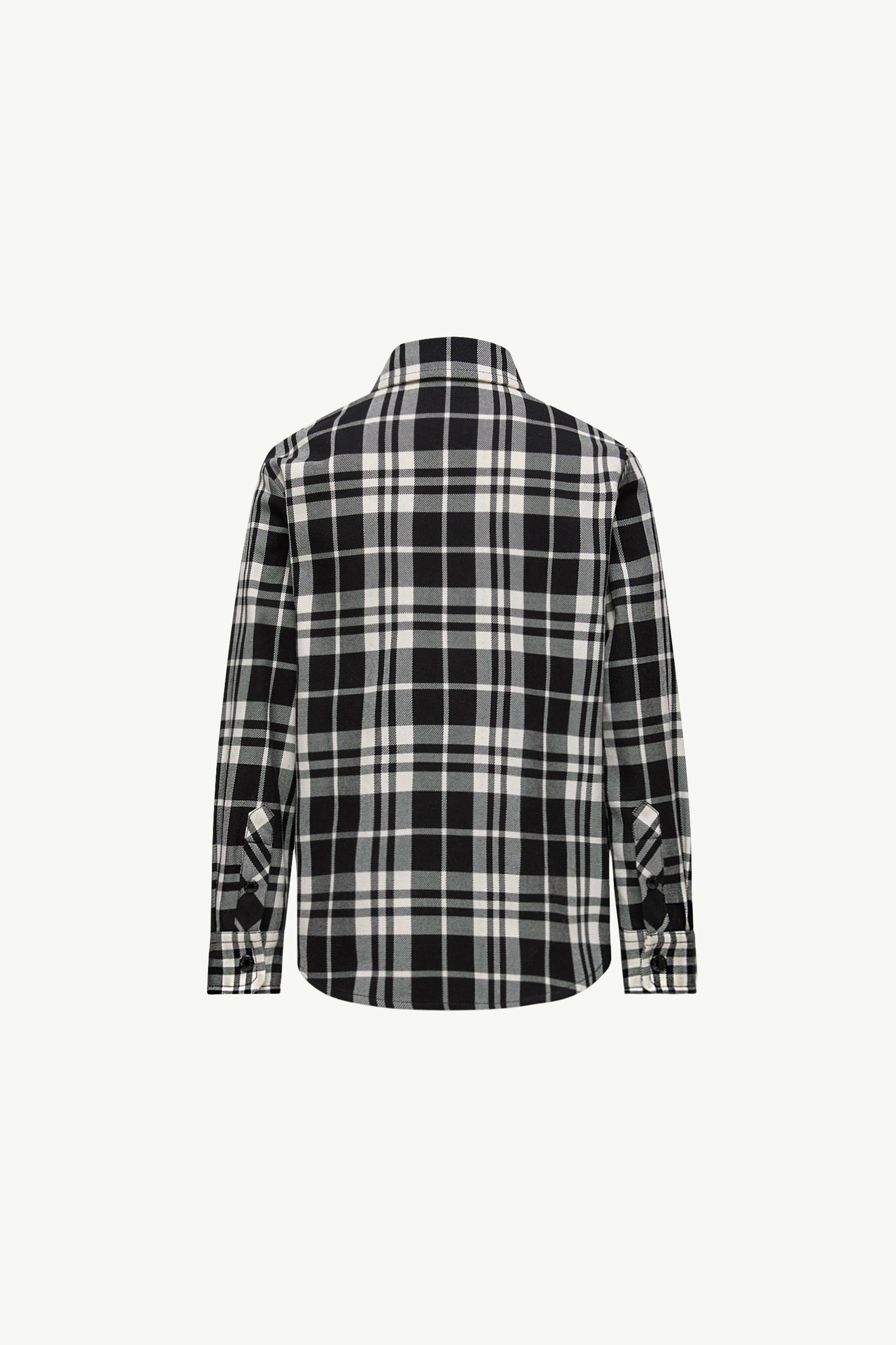 Checked Cotton Shirt with Pocket Boy Black & White Moncler 2