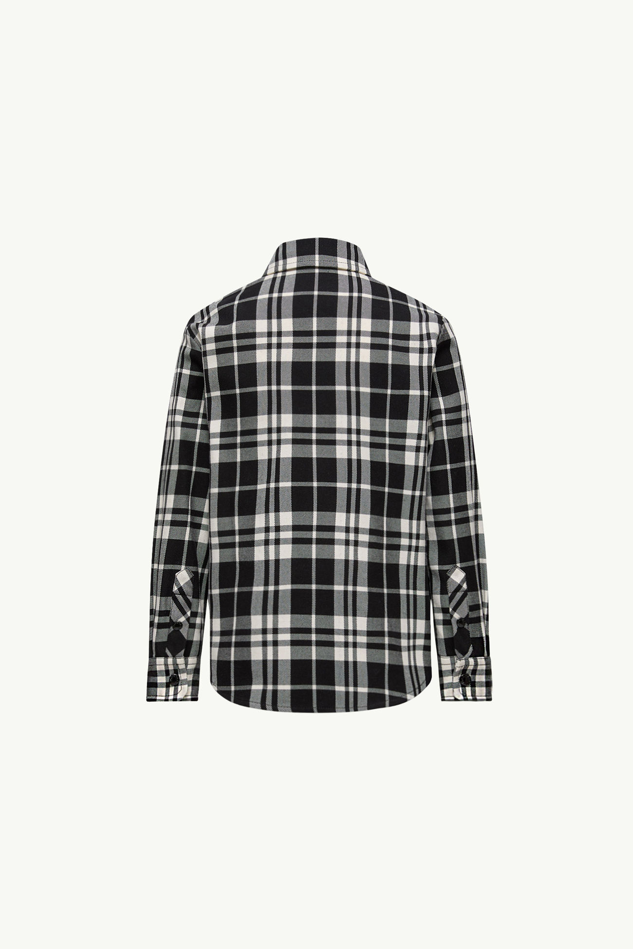 男童格纹棉质口袋衬衫 男童 黑色 & 白色 Moncler 2