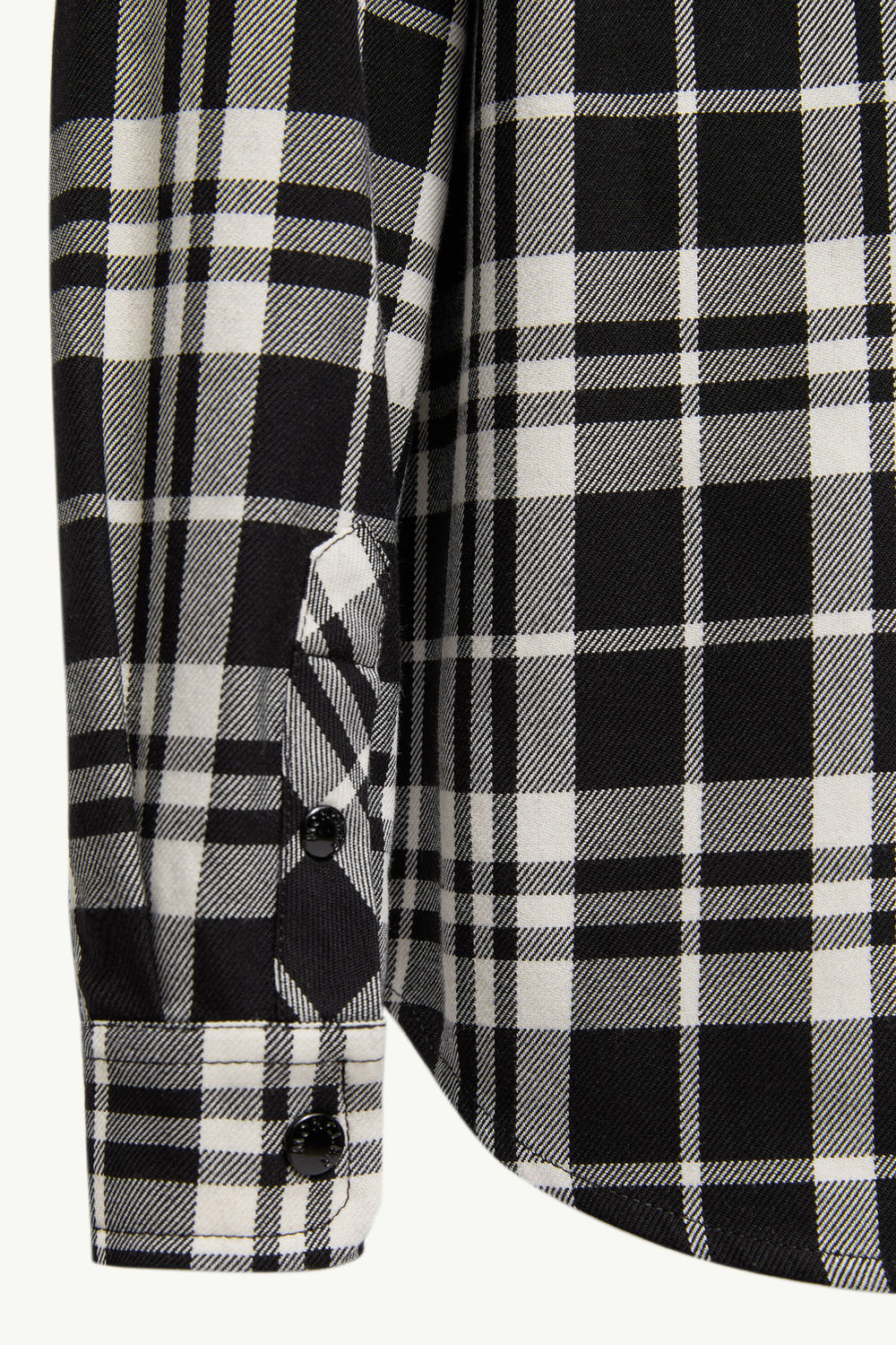 Checked Cotton Shirt with Pocket Boy Black & White Moncler 3