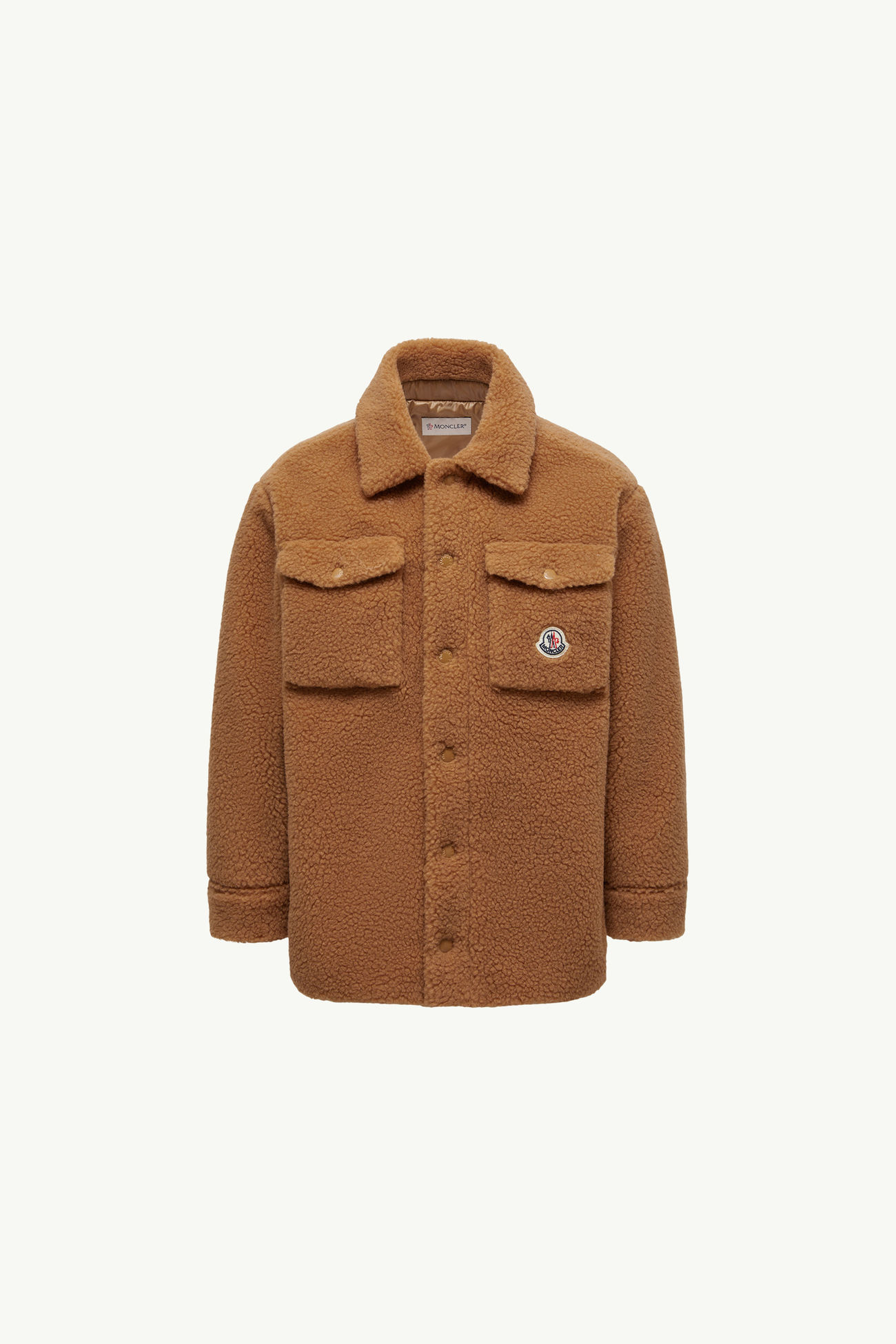 Camisa de tejido efecto peluche de manga larga De Género Neutro Marrón Moncler 0