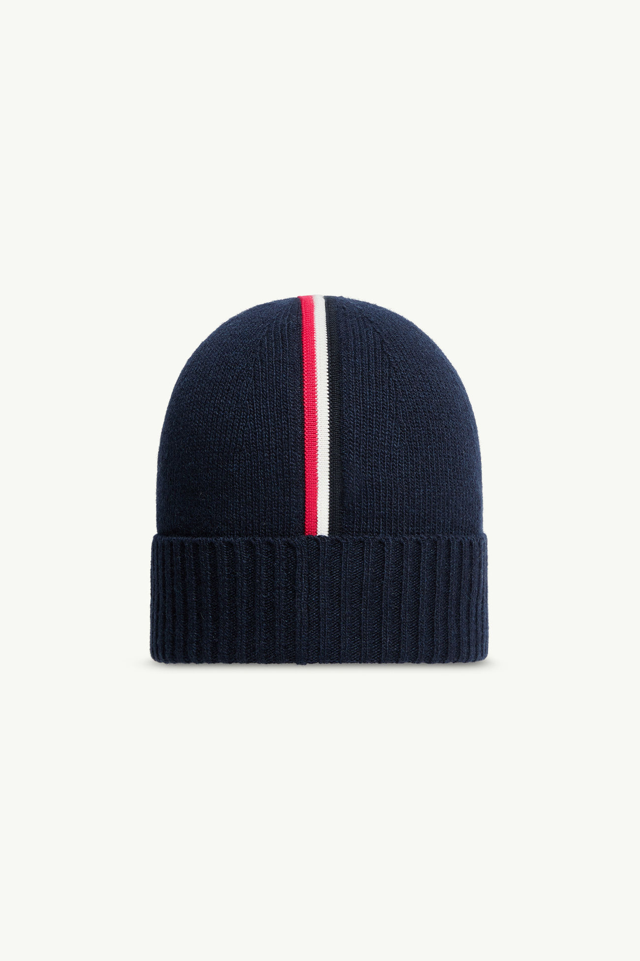 Gorro de lana con ribete tricolor Niño Azul oscuro Moncler 2