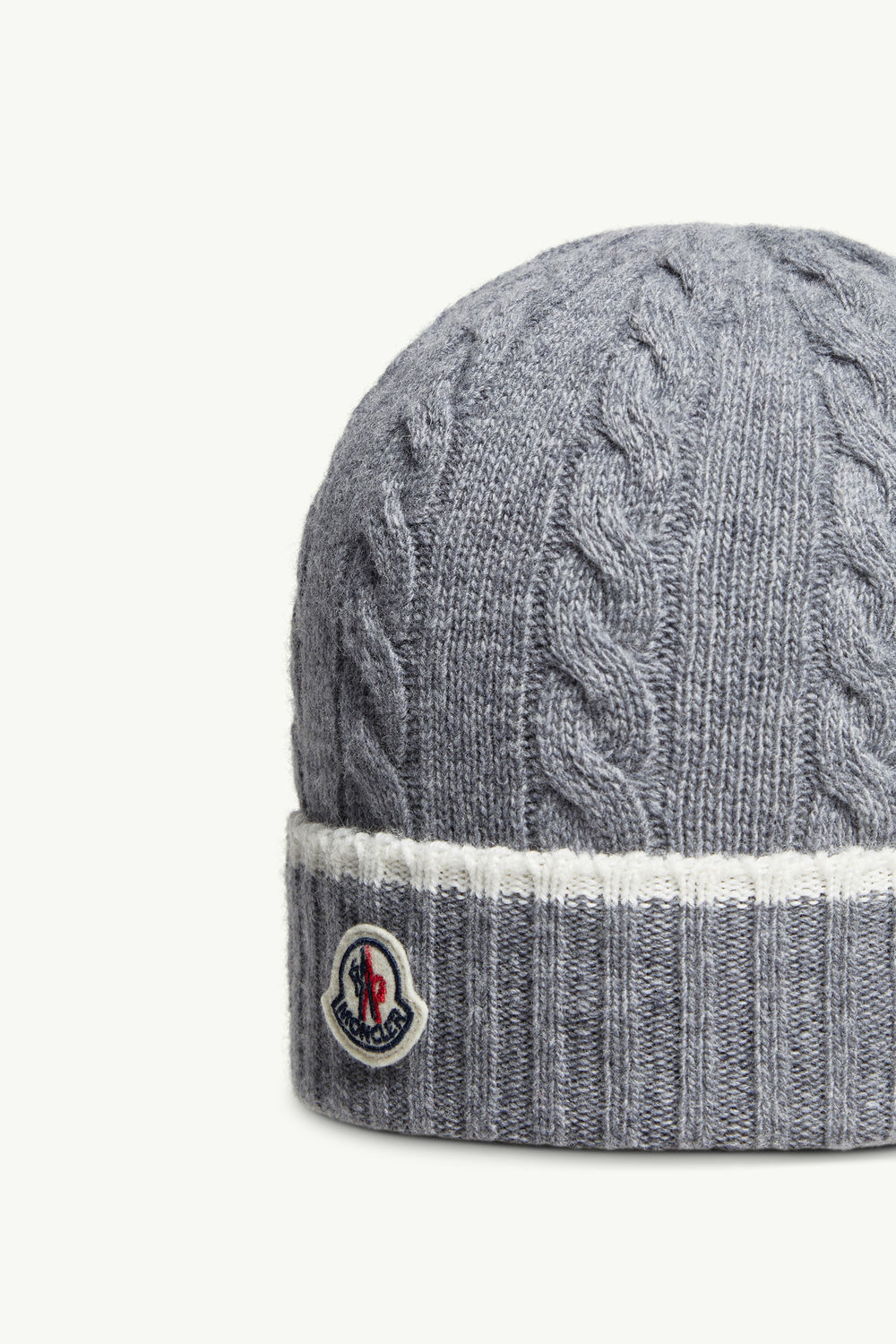 Gorro de lana con ribete a rayas Niño Gris Moncler 2