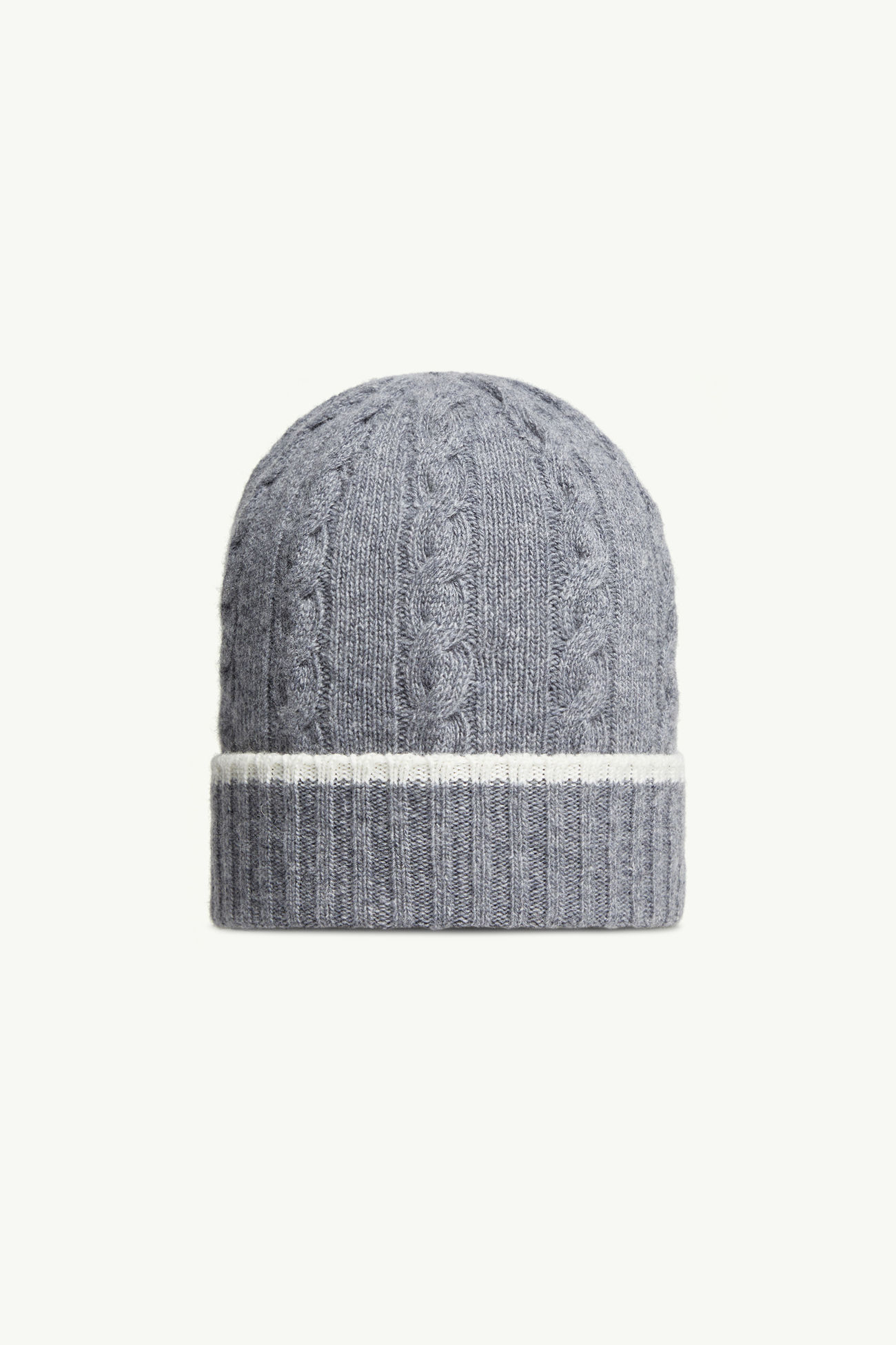 Gorro de lana con ribete a rayas Niño Gris Moncler 3