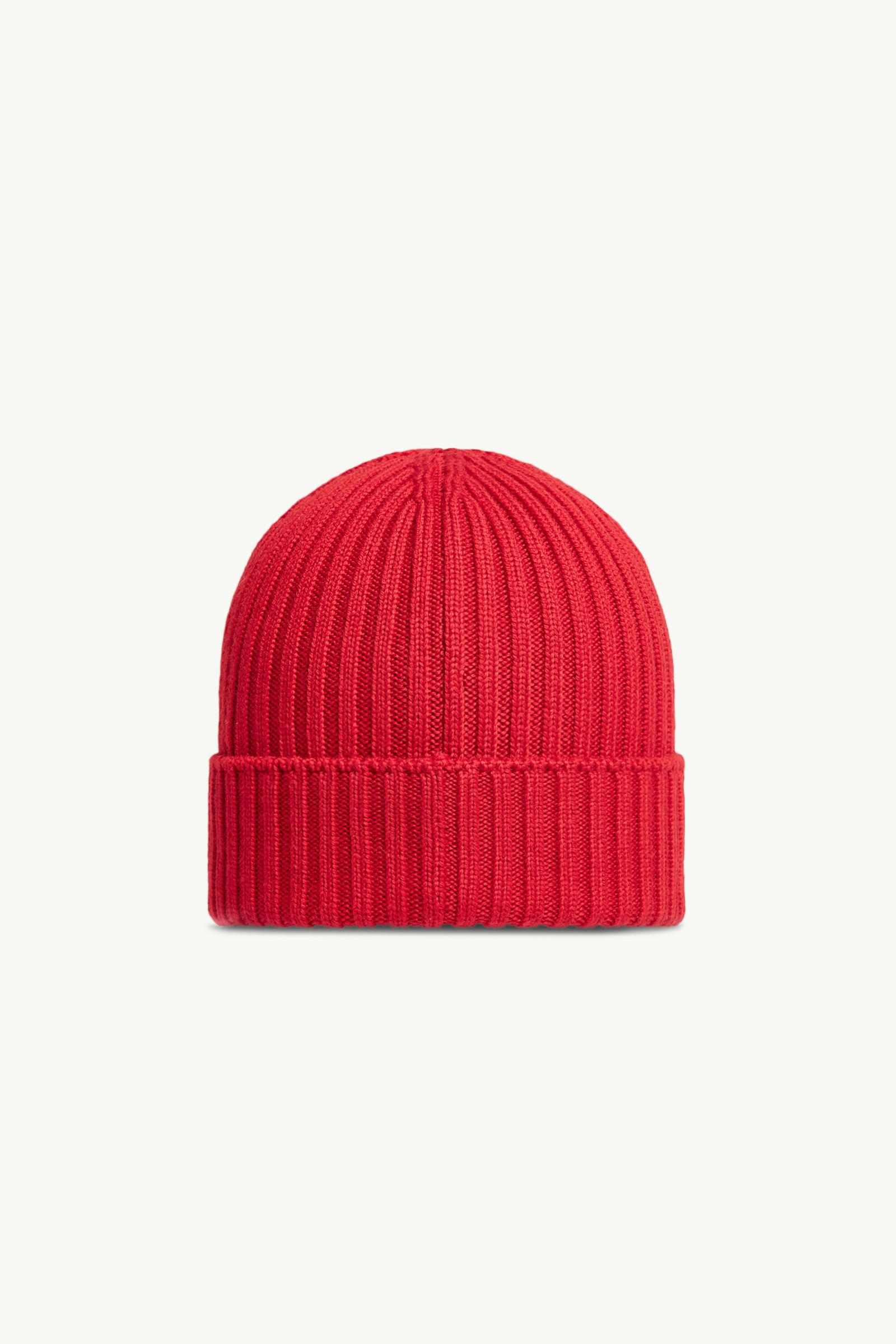 Red Wool Beanie - Accessories & Shoes for Children | Moncler US