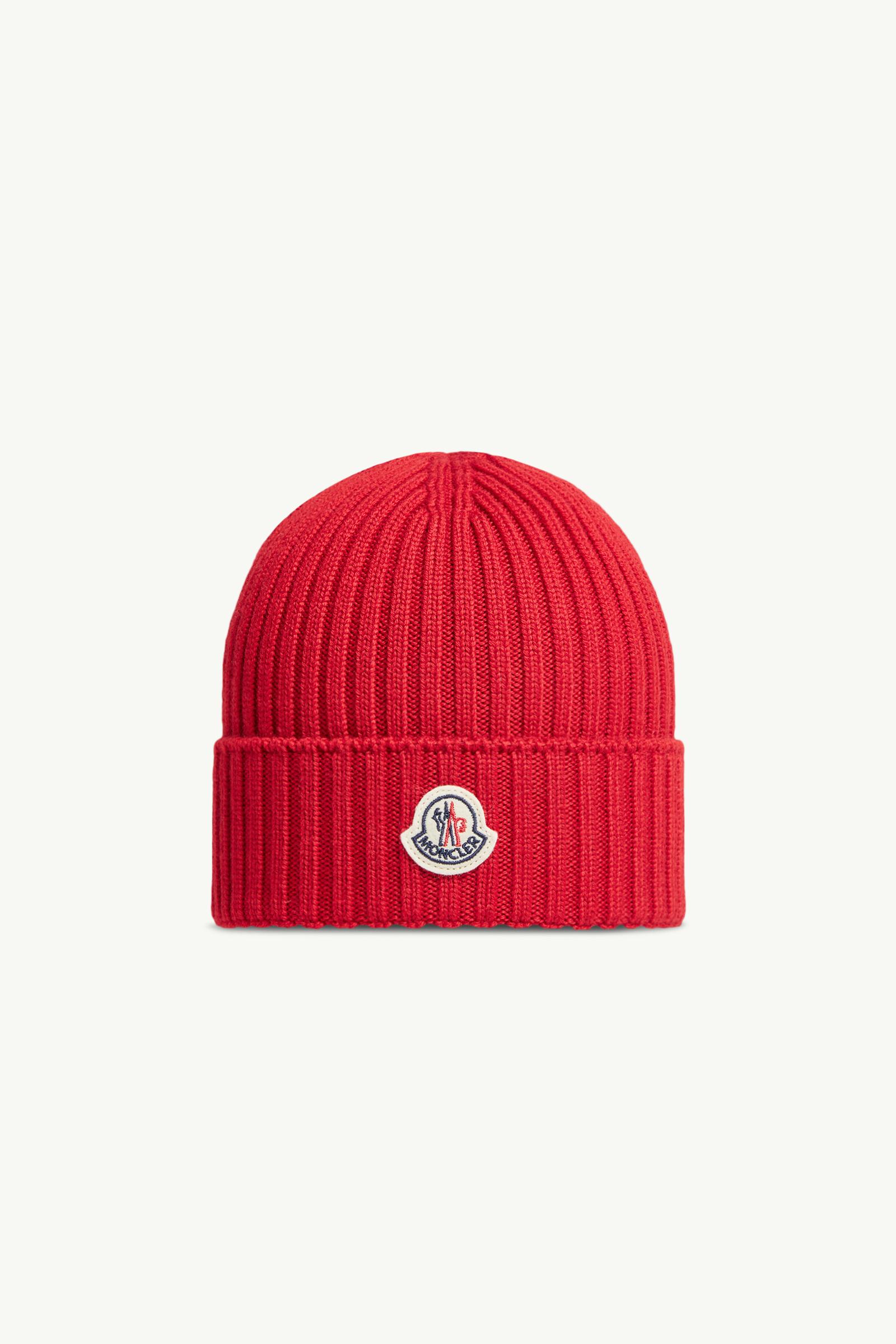 Red Wool Beanie - Accessories & Shoes for Children | Moncler US