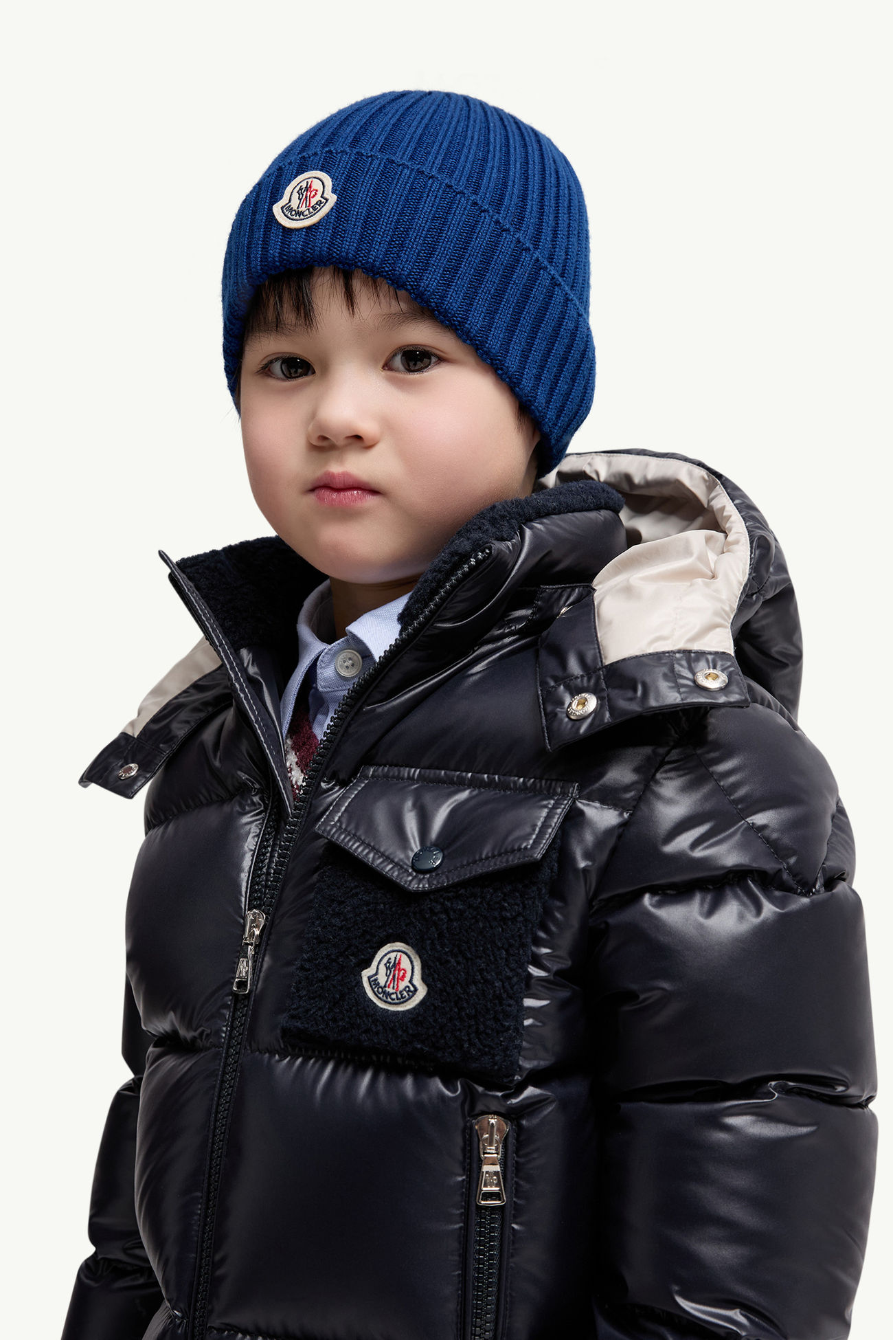 羊毛冷帽 男童 電光藍色 Moncler 1